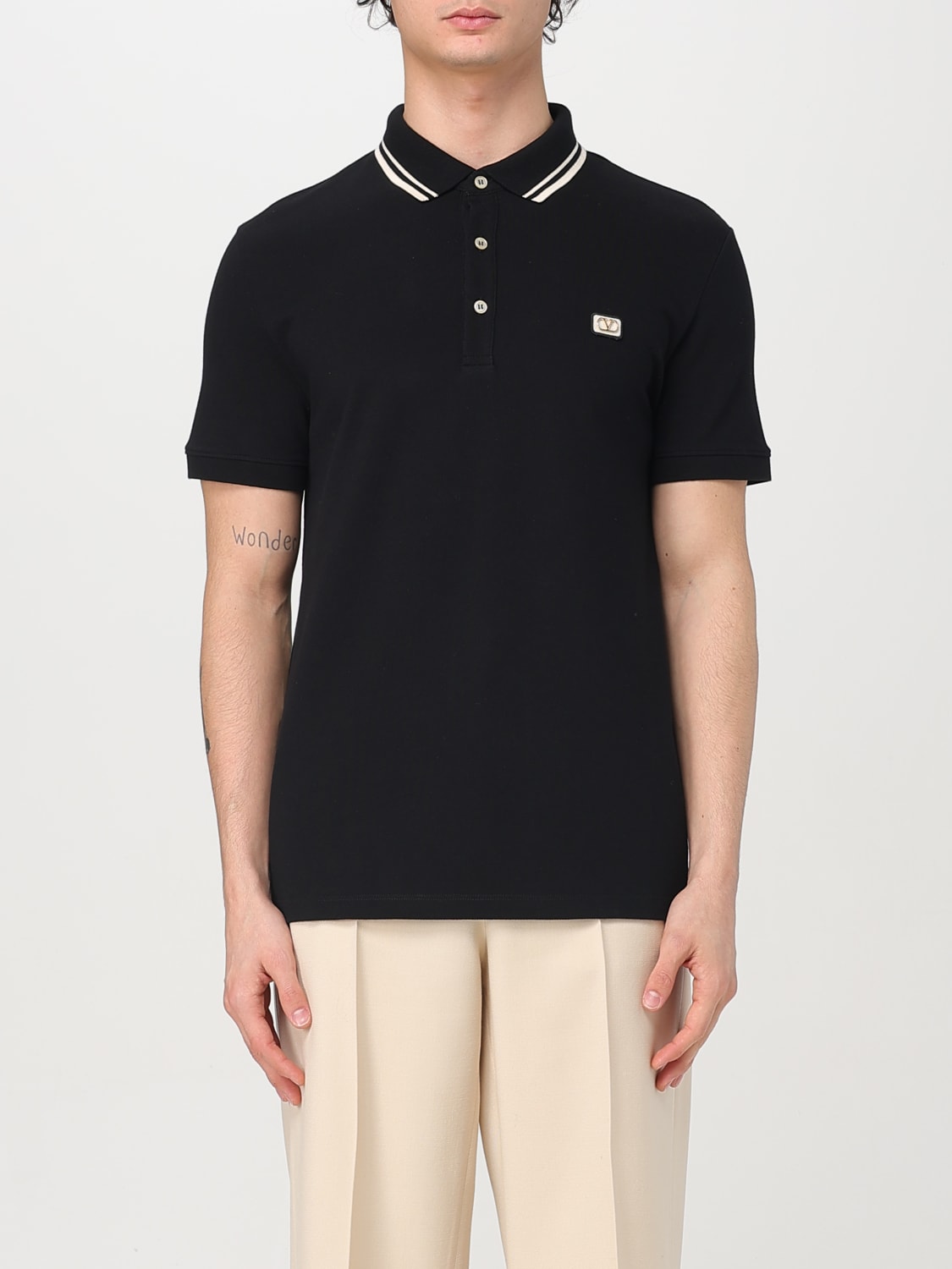 VALENTINO POLO: Polo herren Valentino, Schwarz - Img 1