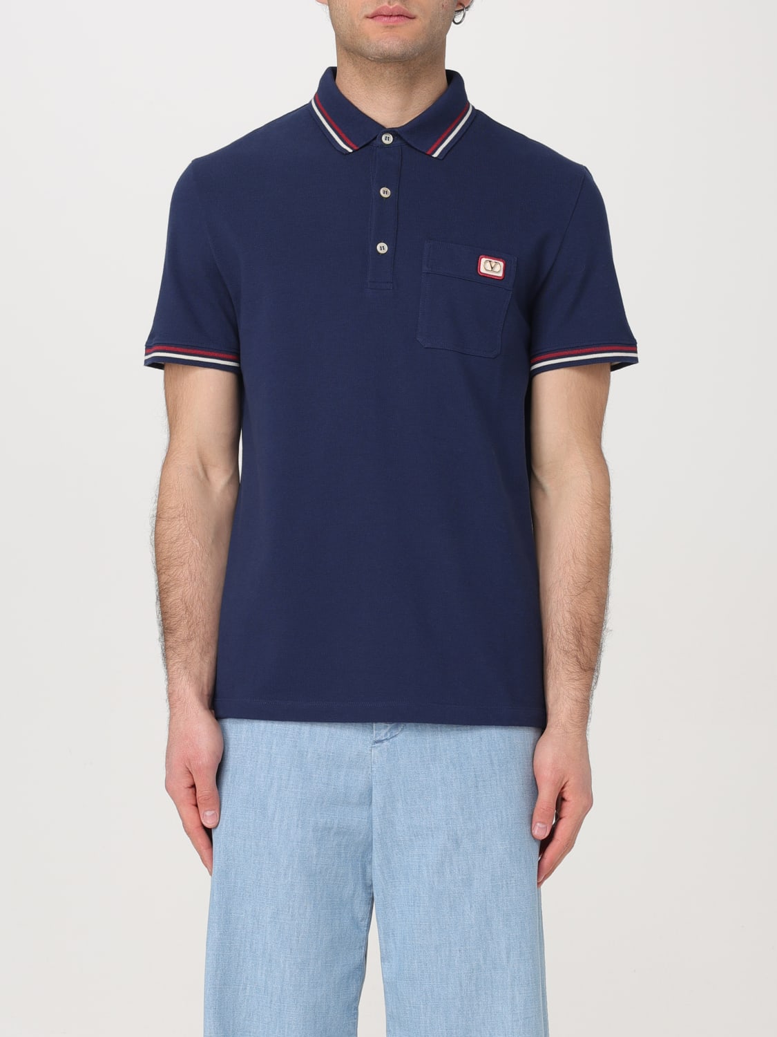 VALENTINO: Polo shirt men - Blue | Valentino polo shirt