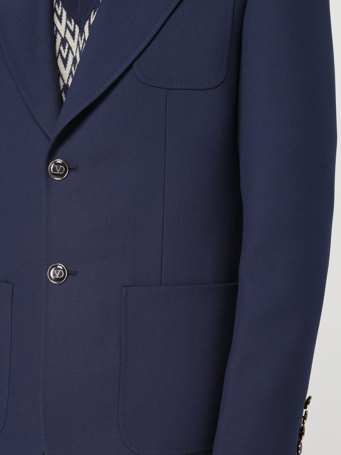 VALENTINO ジャケット: ブレザー メンズ Valentino, ブルー - Img 5