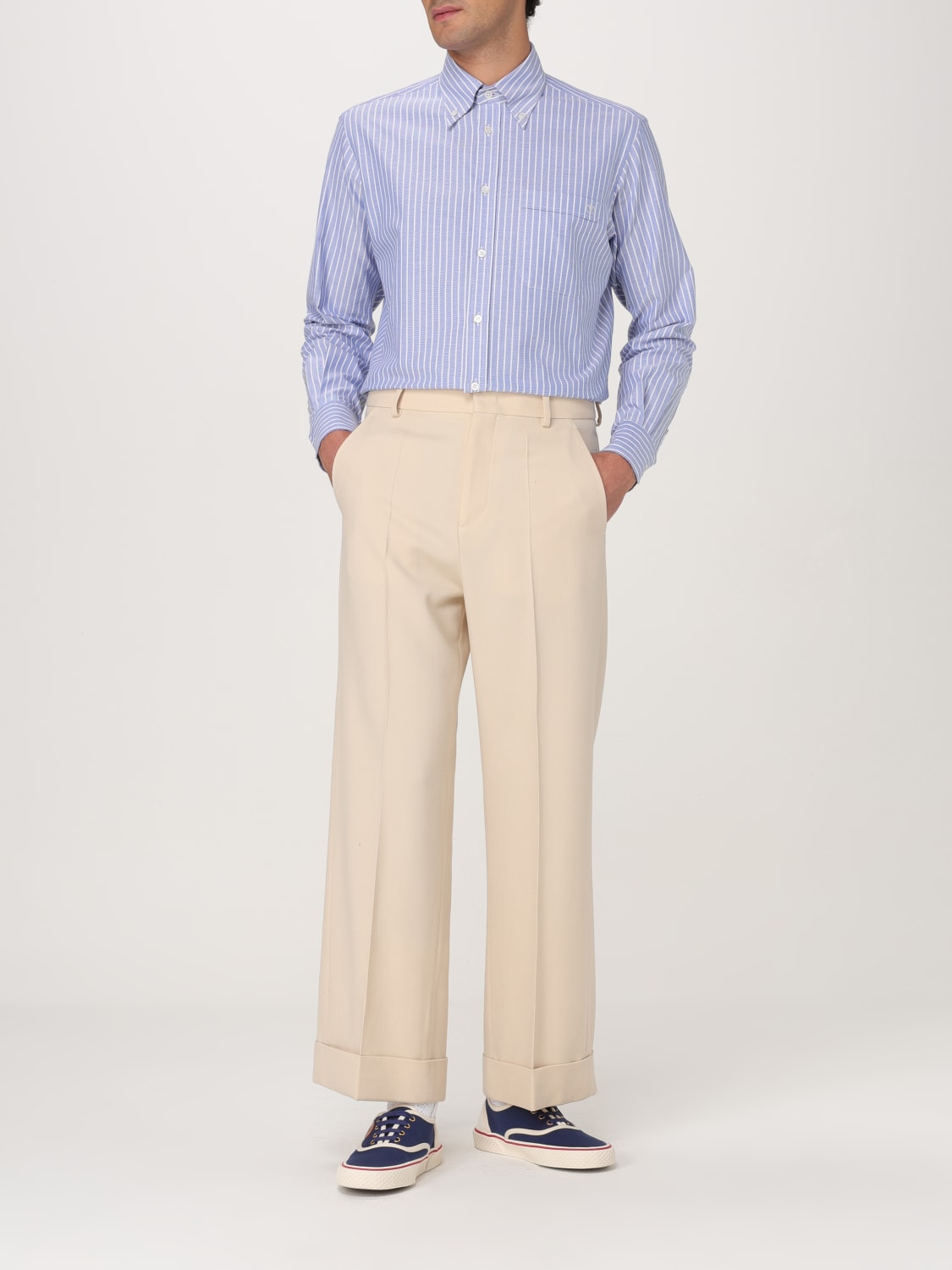 VALENTINO: Shirt men - Gnawed Blue | Valentino shirt