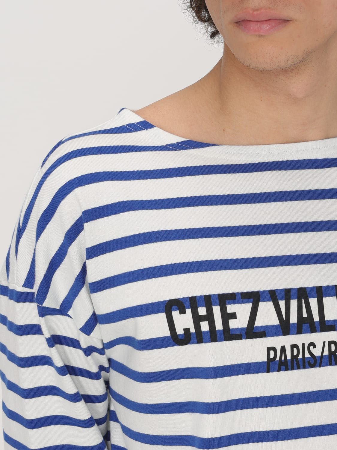 Tシャツ・カットソー VALENTINO Men T-shirt Indigo 6V3MG16SAPY RGY VALENTINO: T-shirt men - Striped | Valentino t-shirt