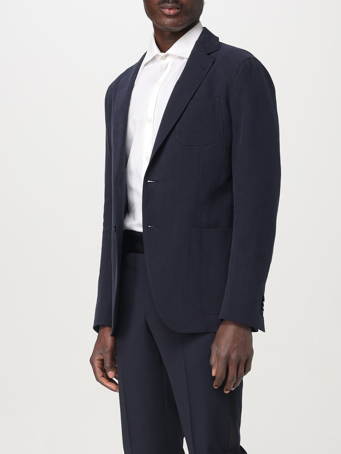 GIORGIO ARMANI КУРТКА: Блейзер Мужское Giorgio Armani, Синий - Img 3