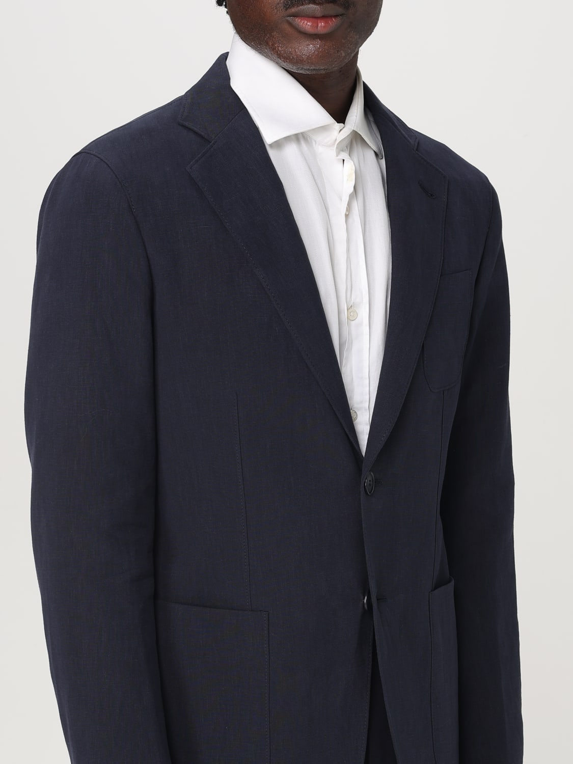 GIORGIO ARMANI КУРТКА: Блейзер Мужское Giorgio Armani, Синий - Img 4