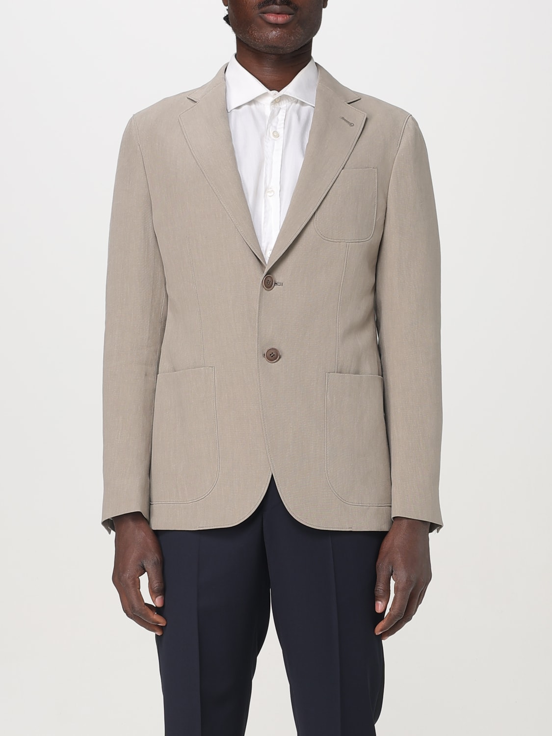 GIORGIO ARMANI JACKET: Blazer men Giorgio Armani, Beige - Img 1
