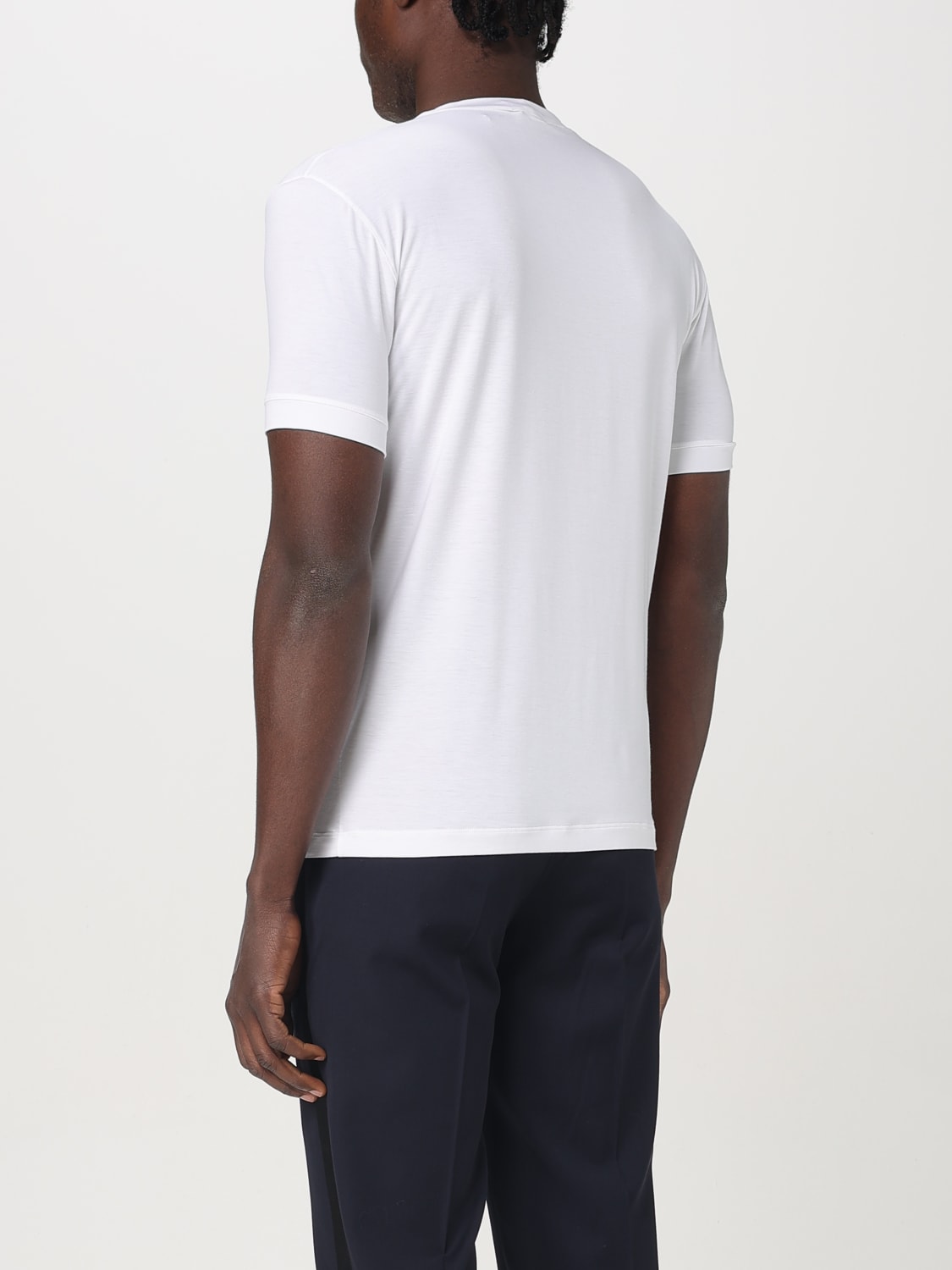 Tシャツ・カットソー GIORGIO ARMANI Men T Shirts 3GST52SJP4ZU090 White Giorgio Armani Men's Geometric Stretch T-Shirt | Neiman Marcus