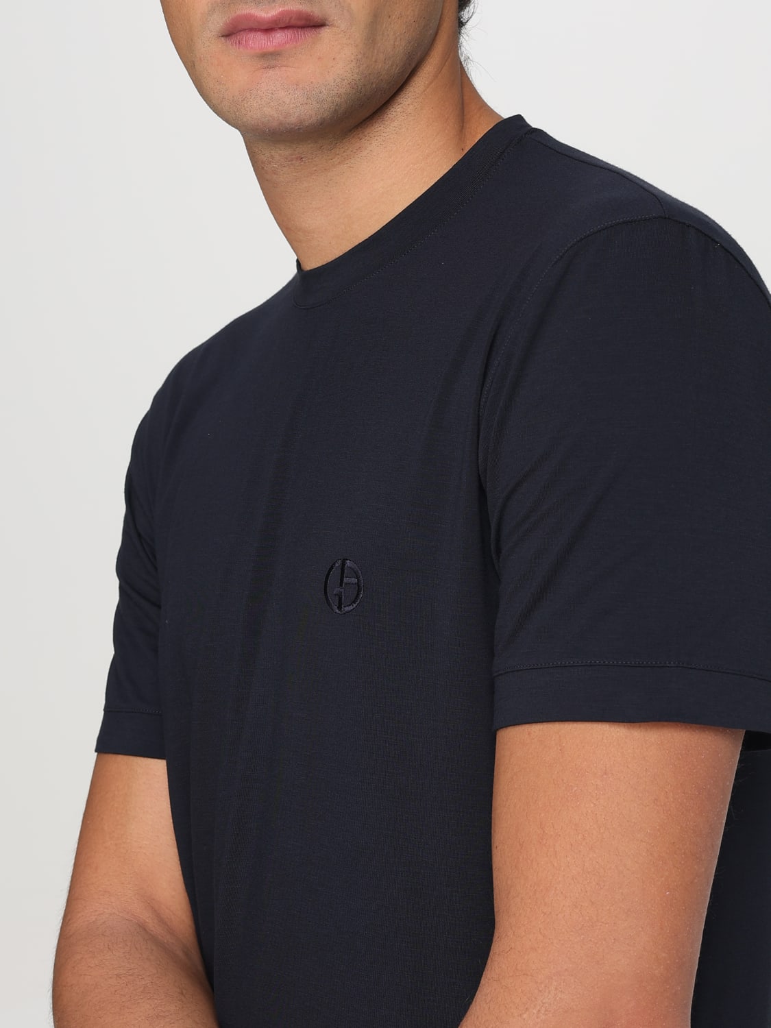 GIORGIO ARMANI T-SHIRT: T-shirt men Giorgio Armani, Blue - Img 4