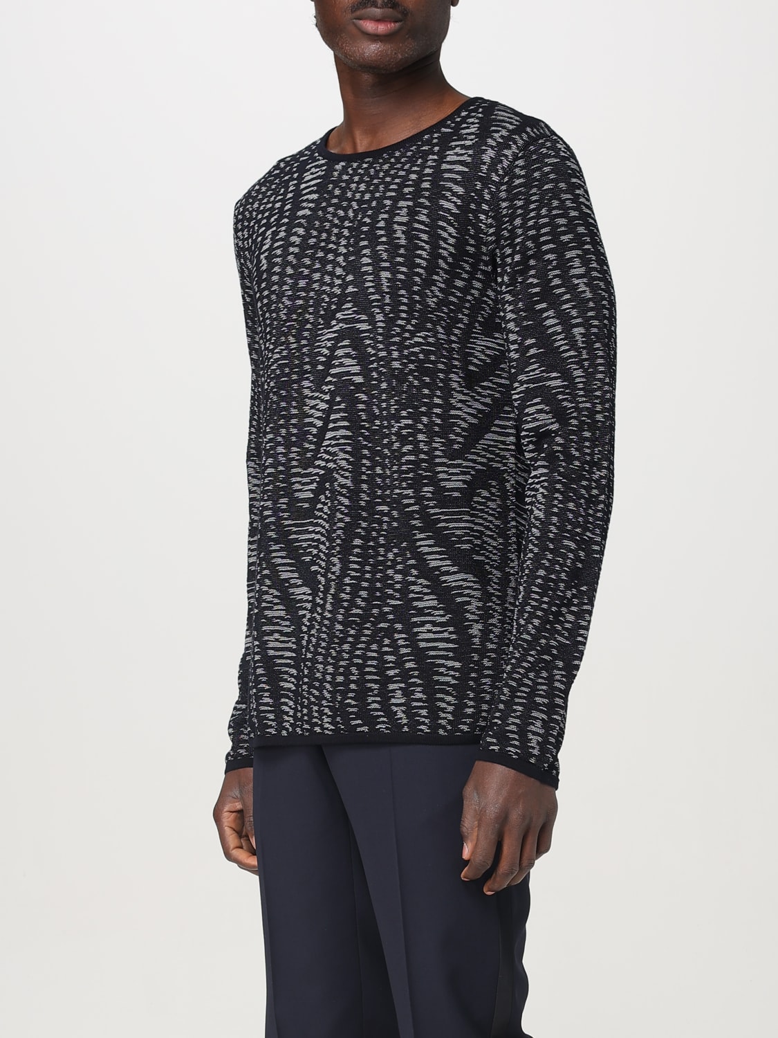 GIORGIO ARMANI SWEATER: Sweater men Giorgio Armani, Blue - Img 3