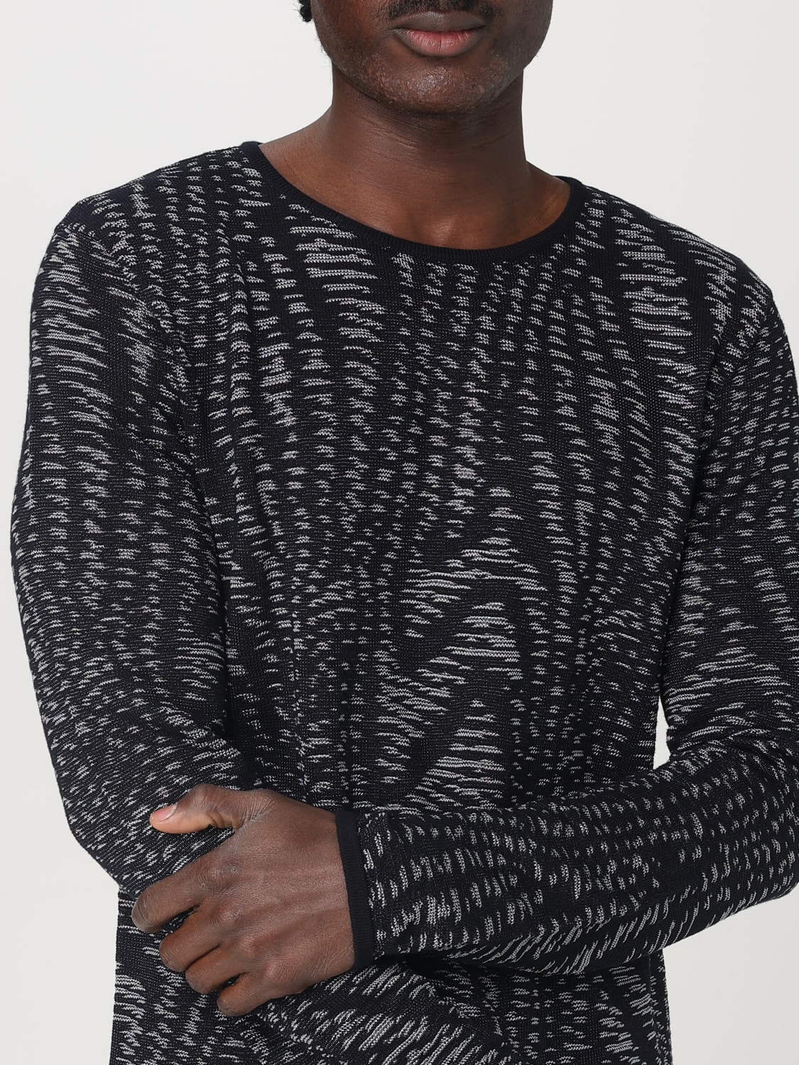 GIORGIO ARMANI SWEATER: Sweater men Giorgio Armani, Blue - Img 4