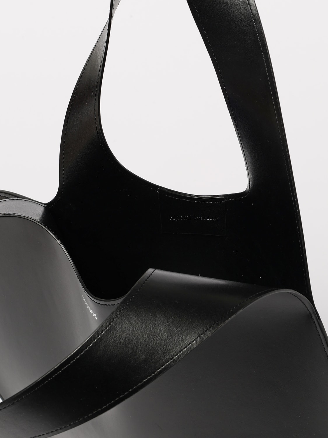 COPERNI BORSA A SPALLA: Borsa tote Heart Coperni in pelle , Nero - Img 5