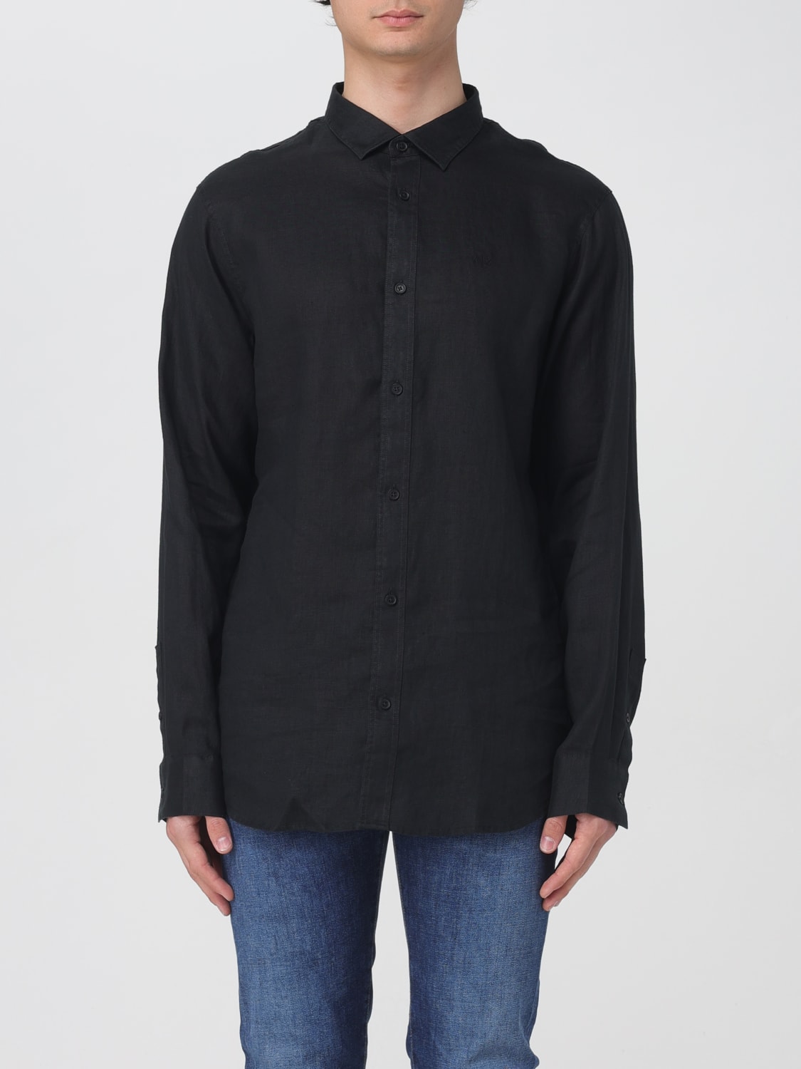 ARMANI EXCHANGE CAMICIA: Camicia Armani Exchange in lino , Nero - Img 1