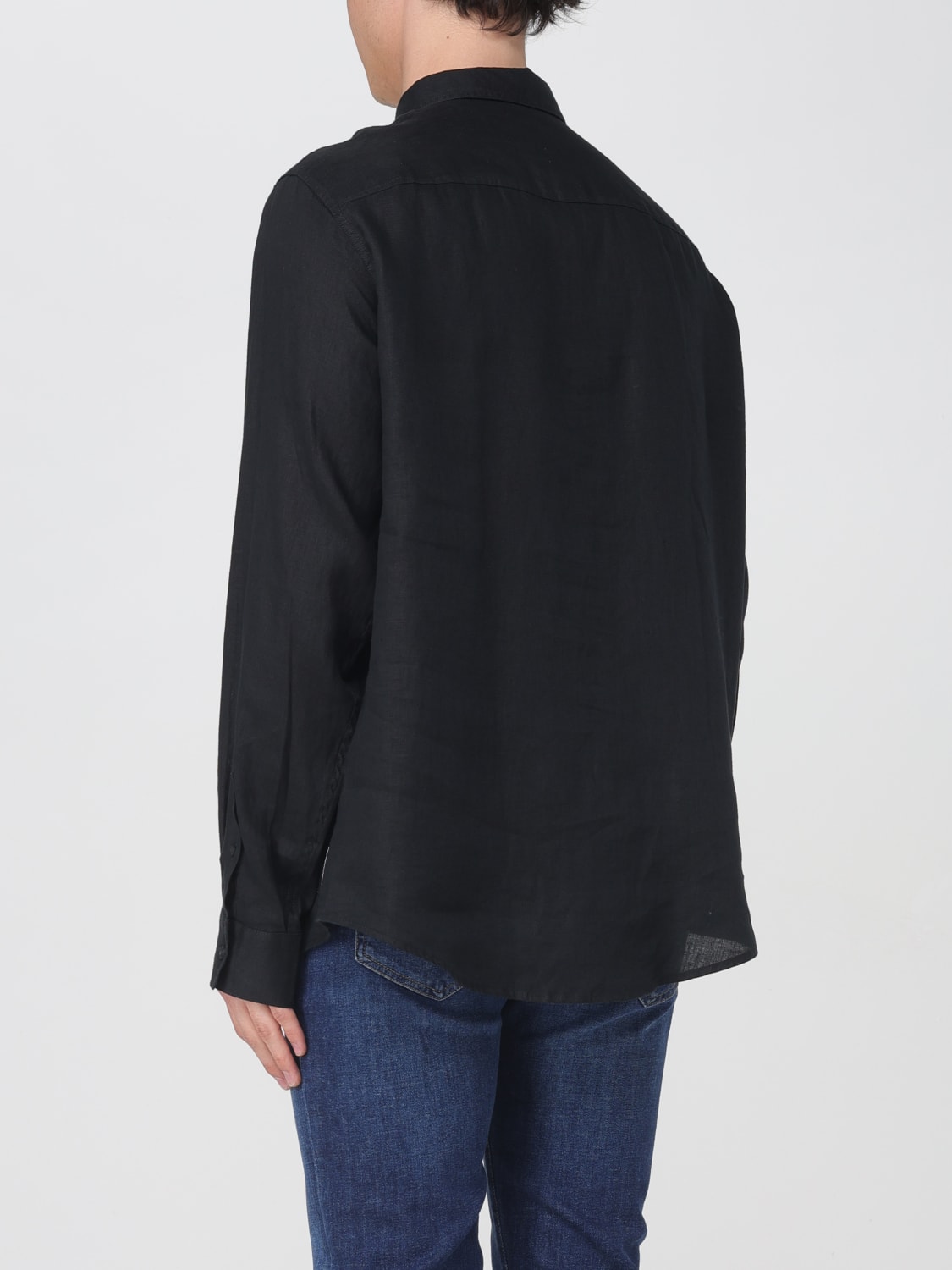 ARMANI EXCHANGE CAMICIA: Camicia Armani Exchange in lino , Nero - Img 2