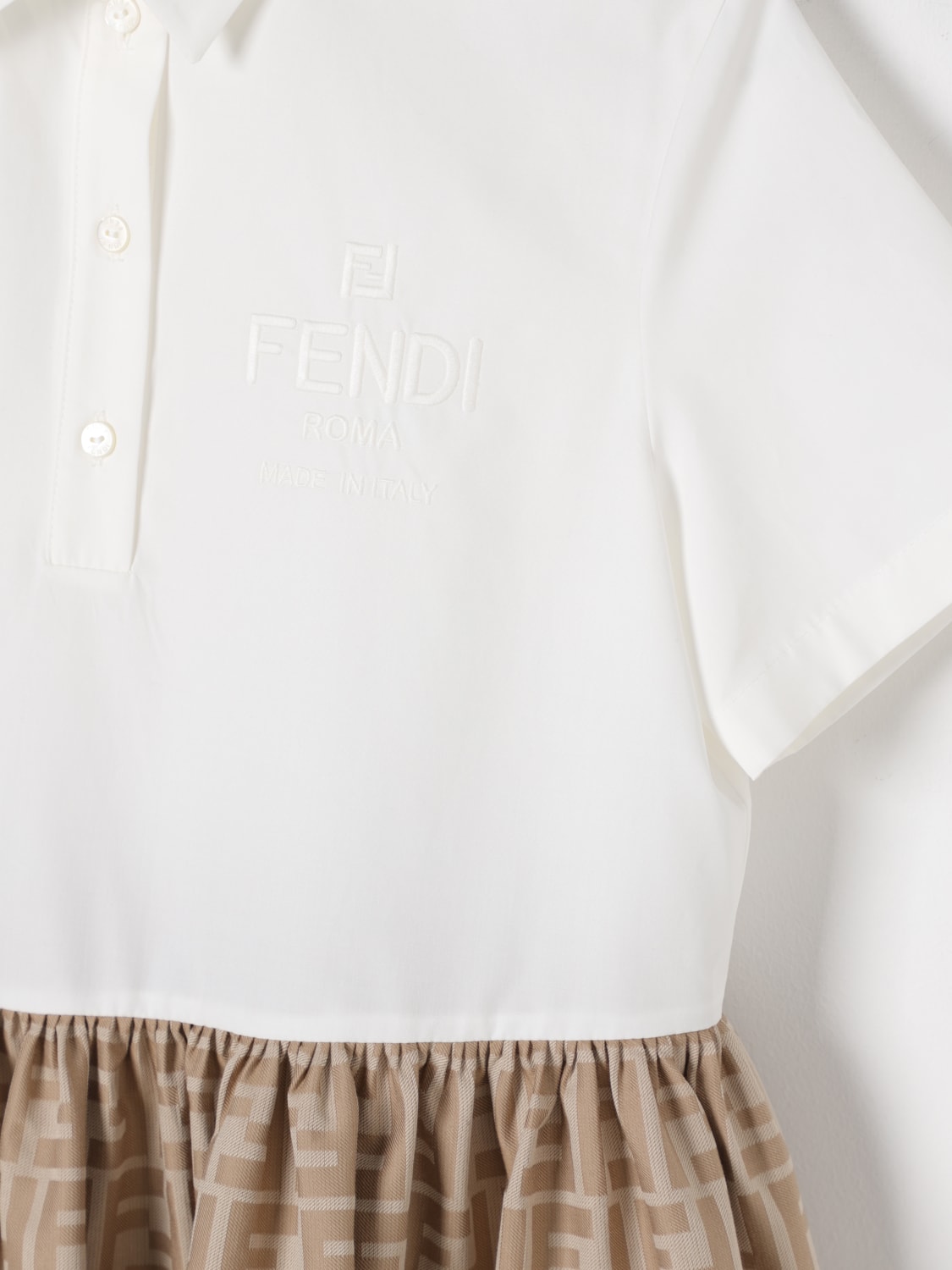 FENDI DRESS: Dress kids Fendi, Beige - Img 3