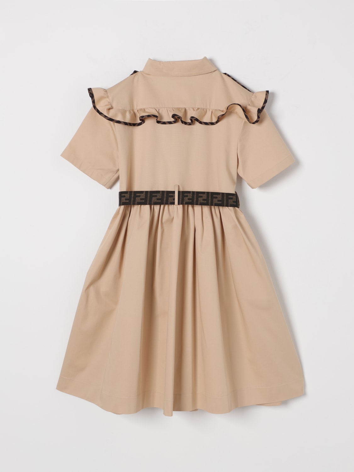 FENDI KLEID: Kleid kinder Fendi, Beige - Img 2