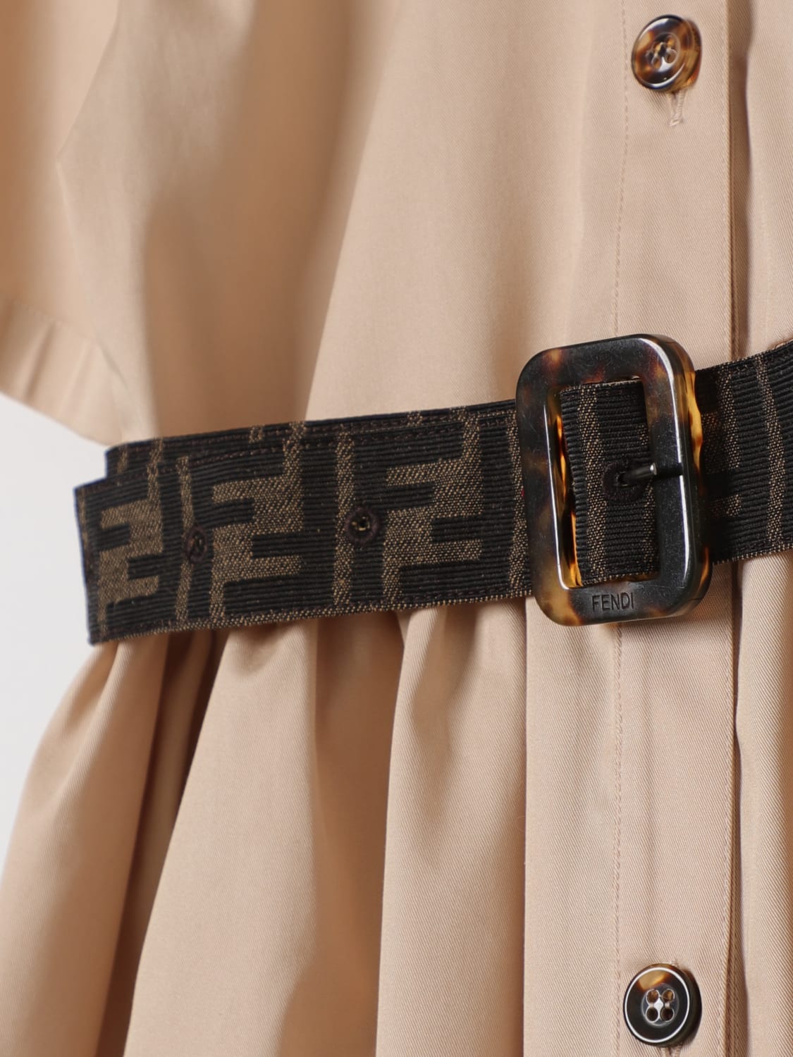 FENDI KLEID: Kleid kinder Fendi, Beige - Img 3