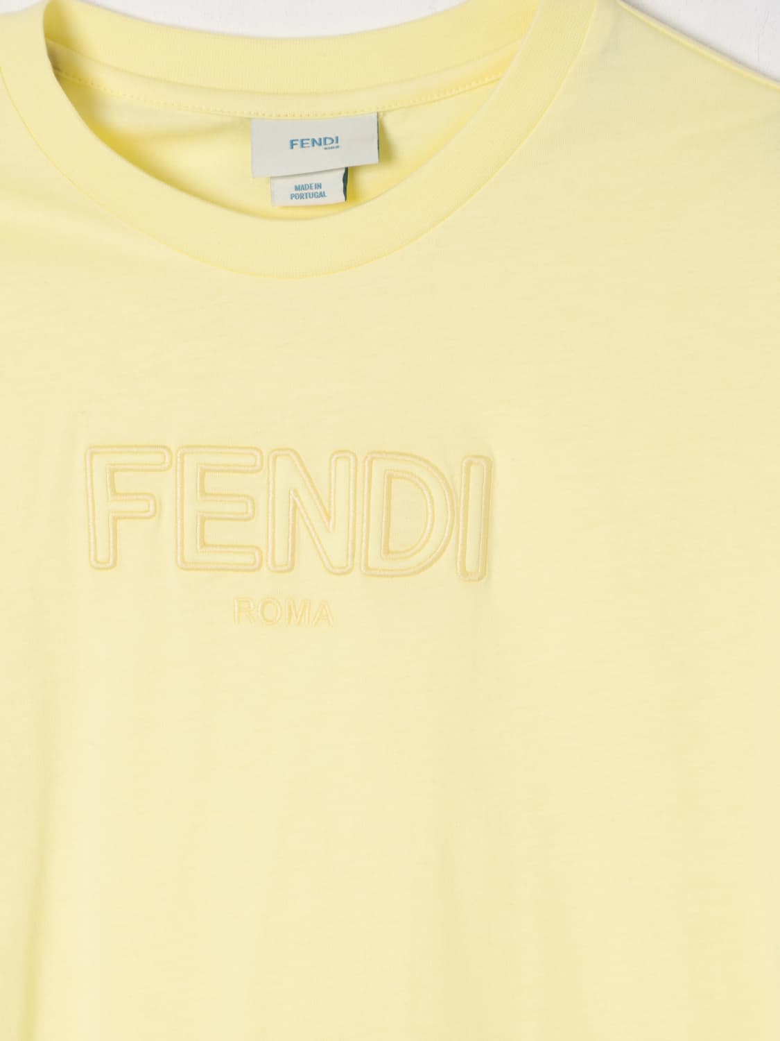 FENDI ФУТБОЛКА: Футболка Детское Fendi, Желтый - Img 3