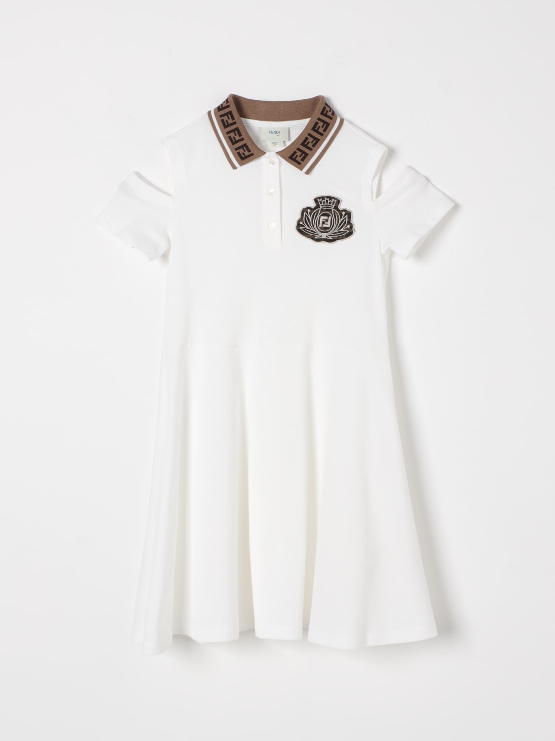 FENDI KLEID: Kleid kinder Fendi, Weiß - Img 1