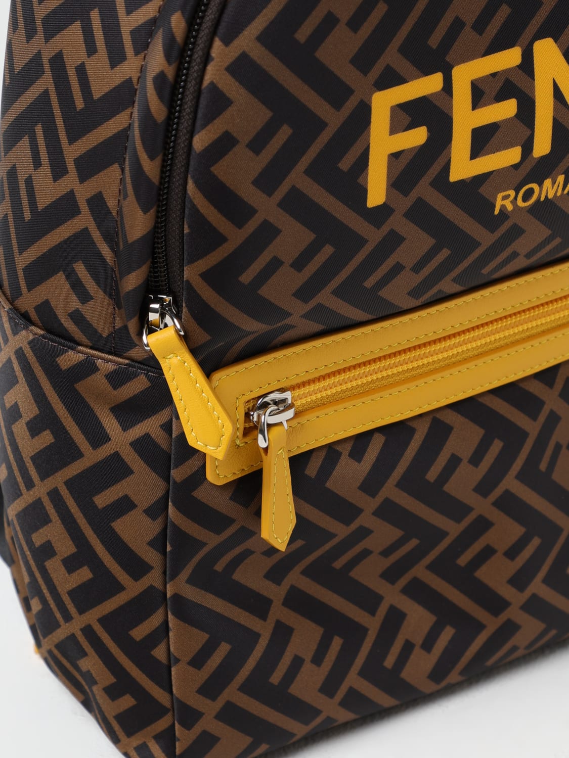 FENDI DUFFEL BAG: Bag kids Fendi, Tobacco - Img 3