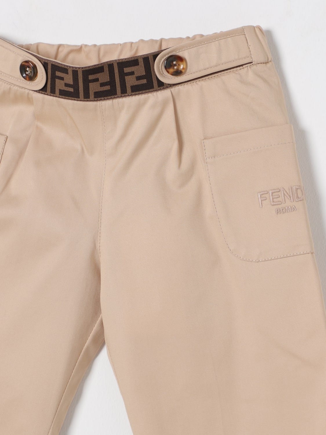 FENDI PANTALON: Pantalon enfant Fendi, Beige - Img 3