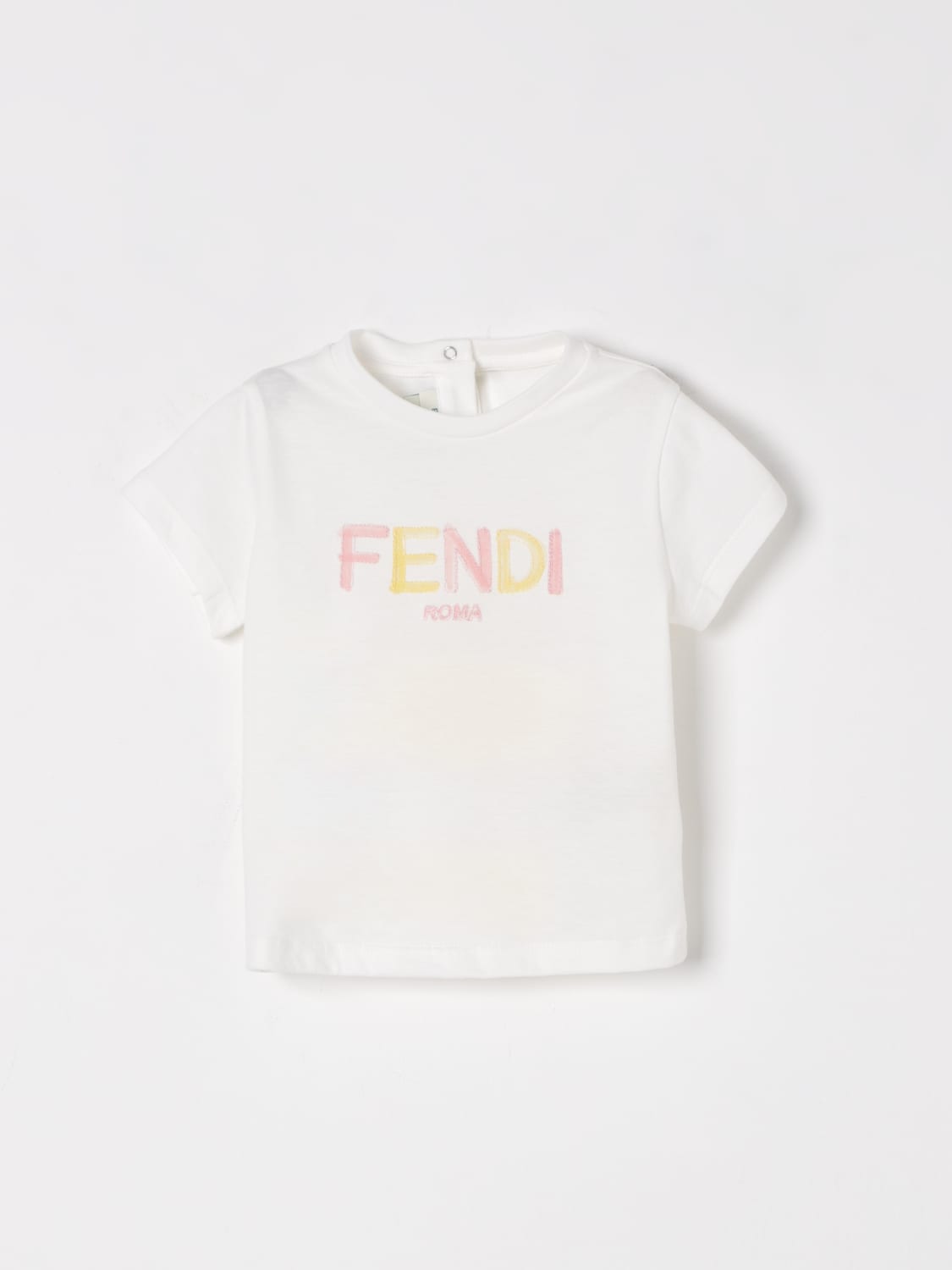 FENDI T-SHIRT: T-shirt kids Fendi, White - Img 1