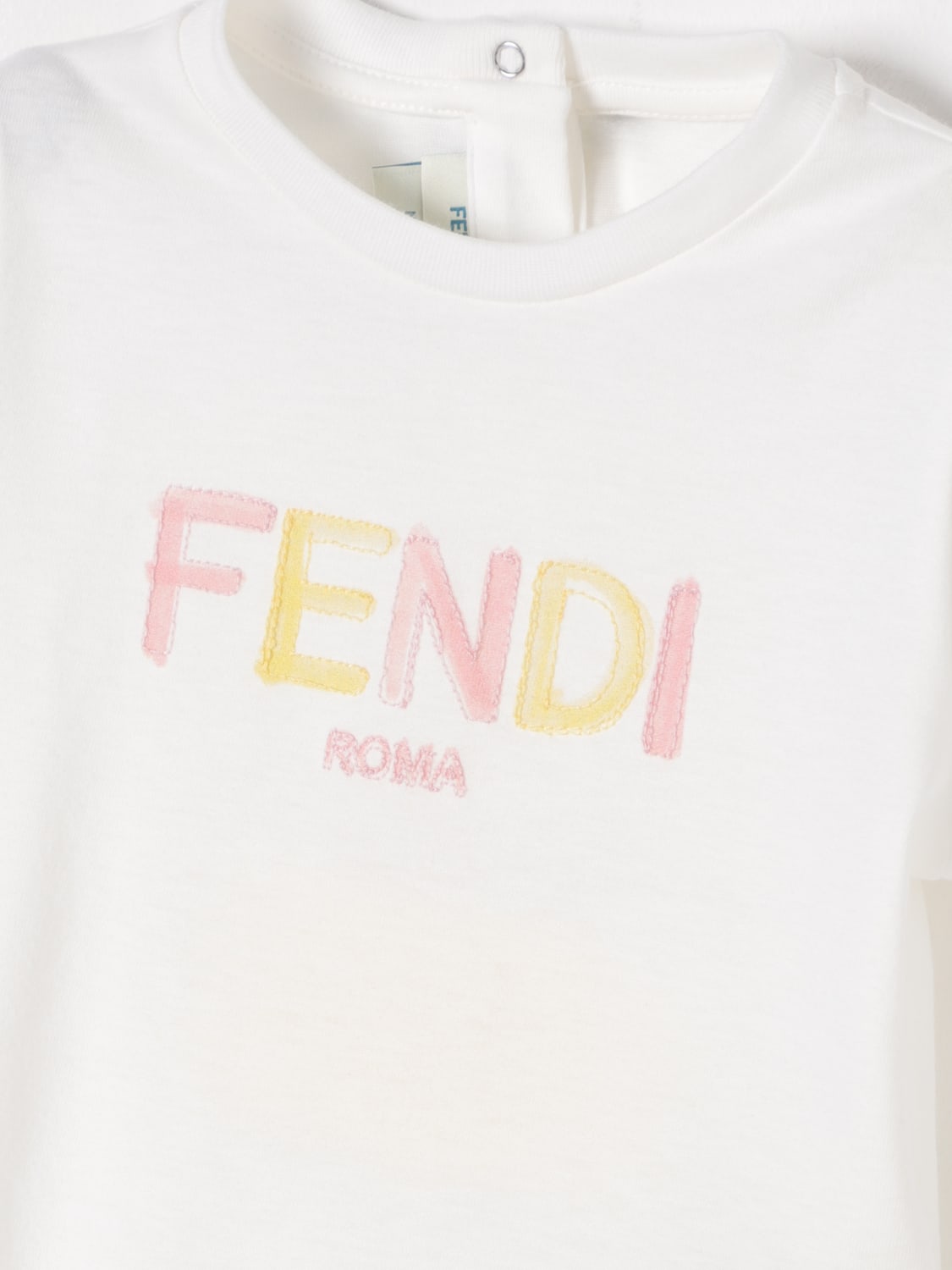 FENDI T-SHIRT: T-shirt kids Fendi, White - Img 3