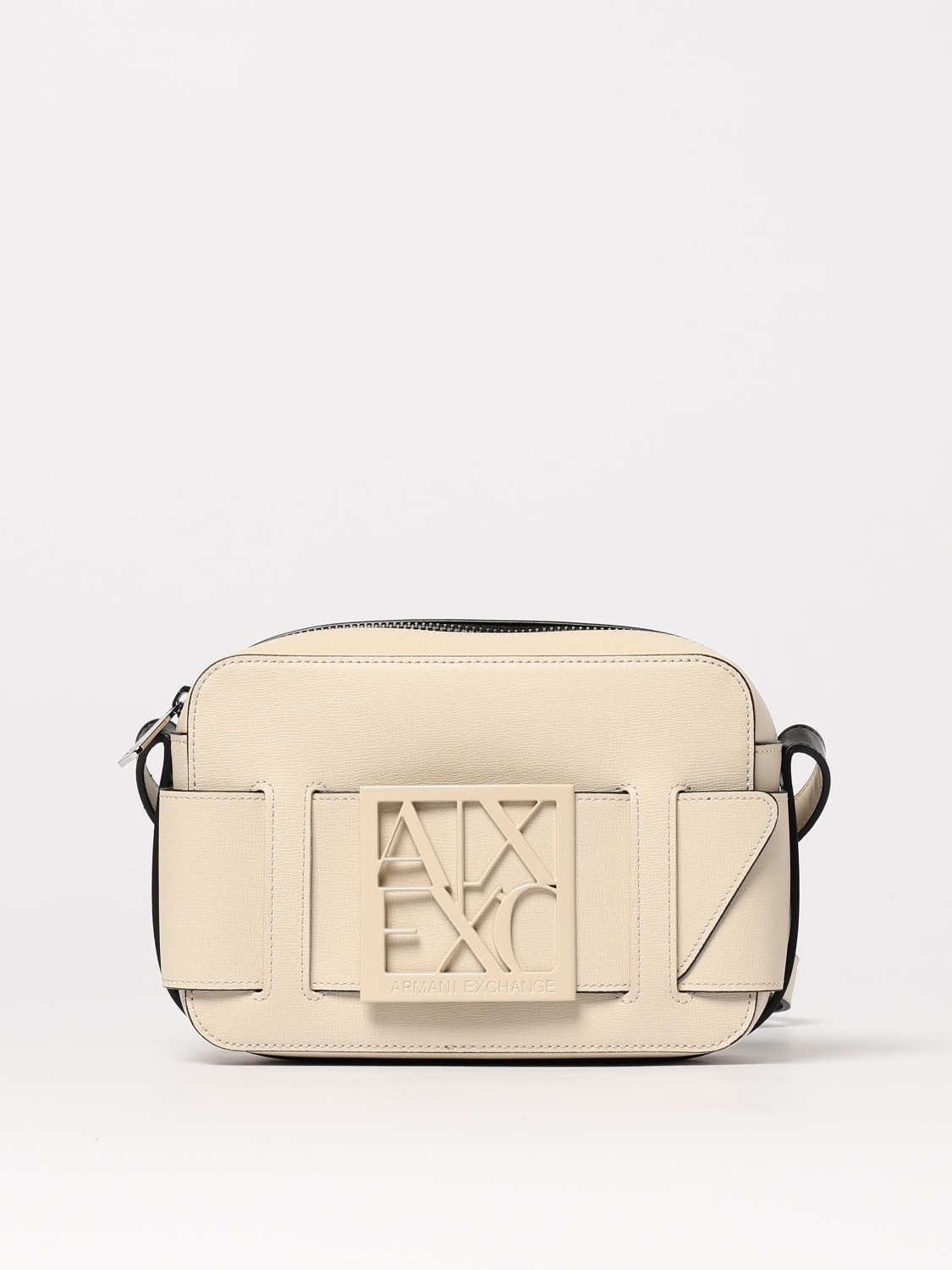 ARMANI EXCHANGE BORSA MINI: Borsa Armani Exchange in pelle sintetica , Panna - Img 1