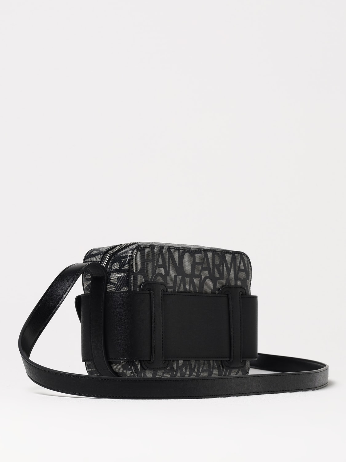 ARMANI EXCHANGE BORSA MINI: Borsa Armani Exchange in cotone spalmato con logo all over , Nero - Img 2