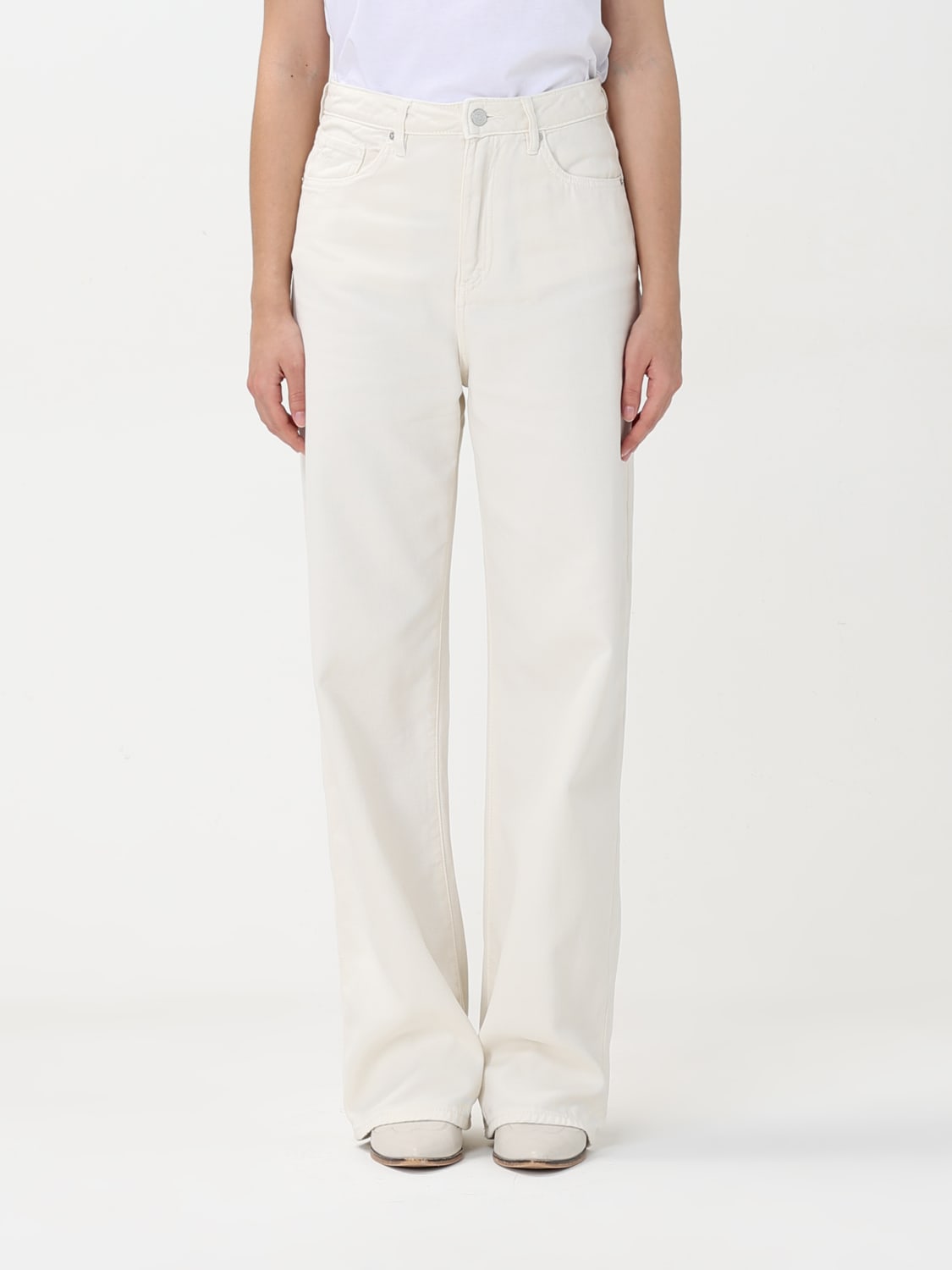 デニム・ジーパン ARMANI EXCHANGE Woman Jeans Yellow Cream XW000100AF12858 ARMANI EXCHANGE: Pants woman - Yellow Cream | Armani