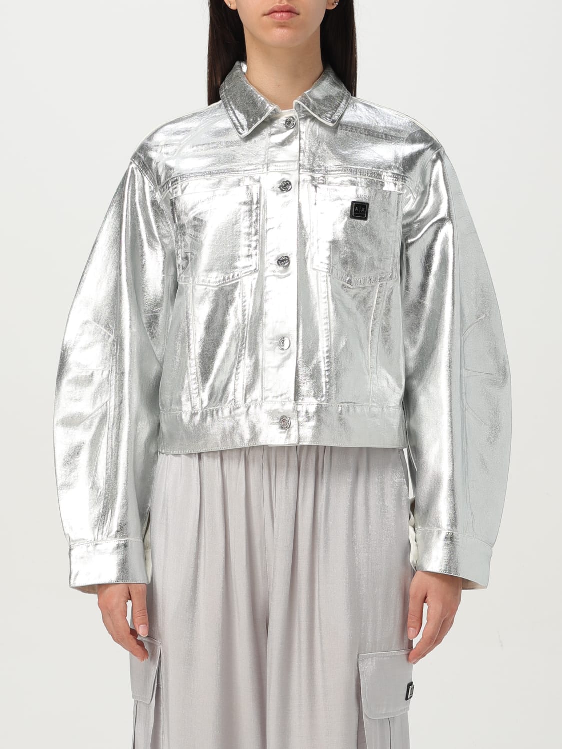 ジャケット ARMANI EXCHANGE Woman Jacket Silver XW000098AF10836 M8047 ARMANI EXCHANGE: Jacket woman - Silver | Armani Exchange