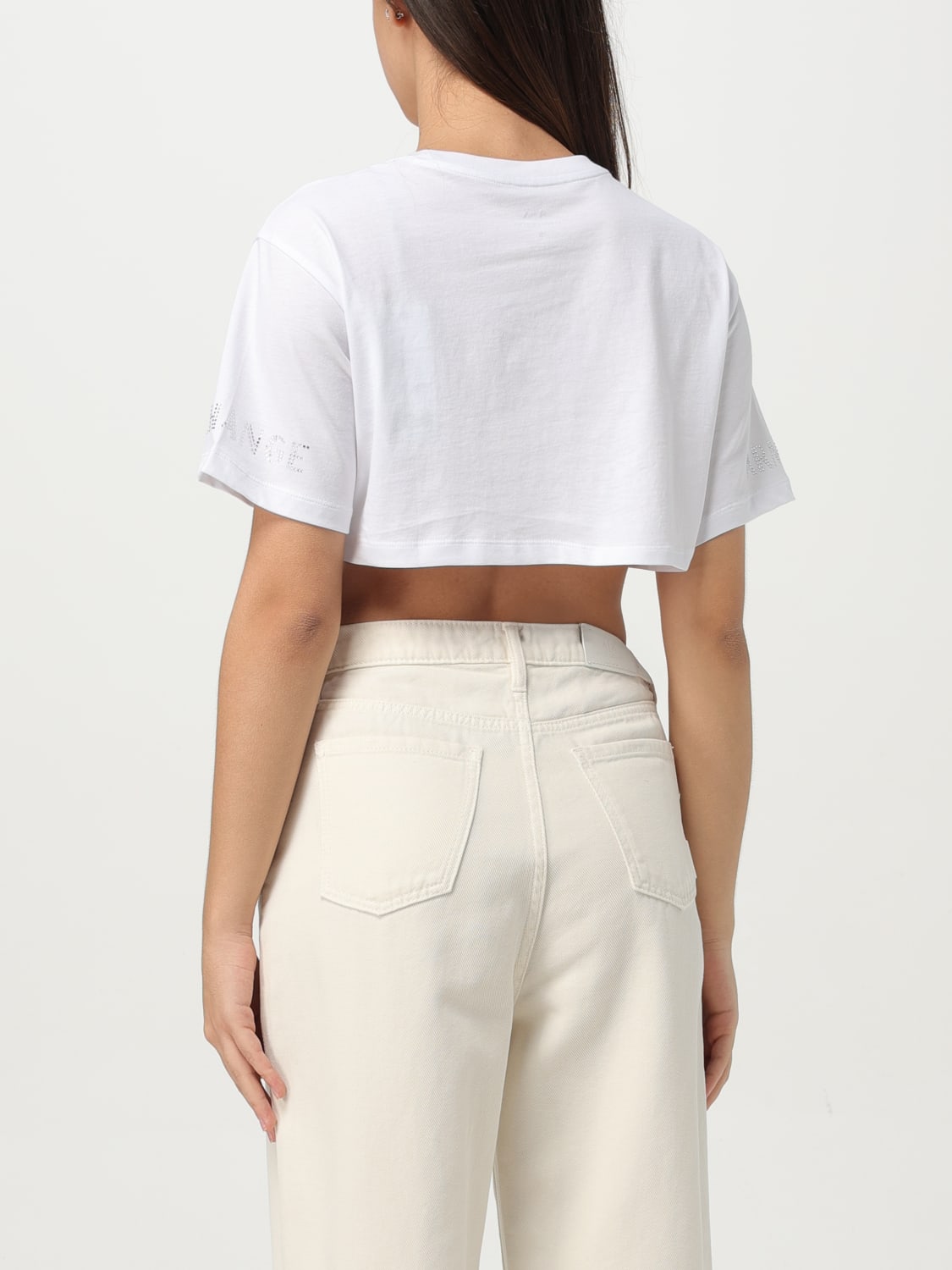 ARMANI EXCHANGE T-SHIRT: T-shirt damen Armani Exchange, Weiß - Img 2