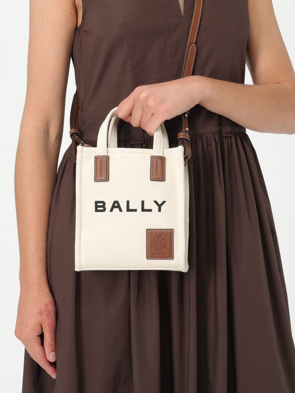 BALLY｜ (WAE05DCV011-I135O) BALLY: Shoulder bag woman - Ecru | Bally mini bag