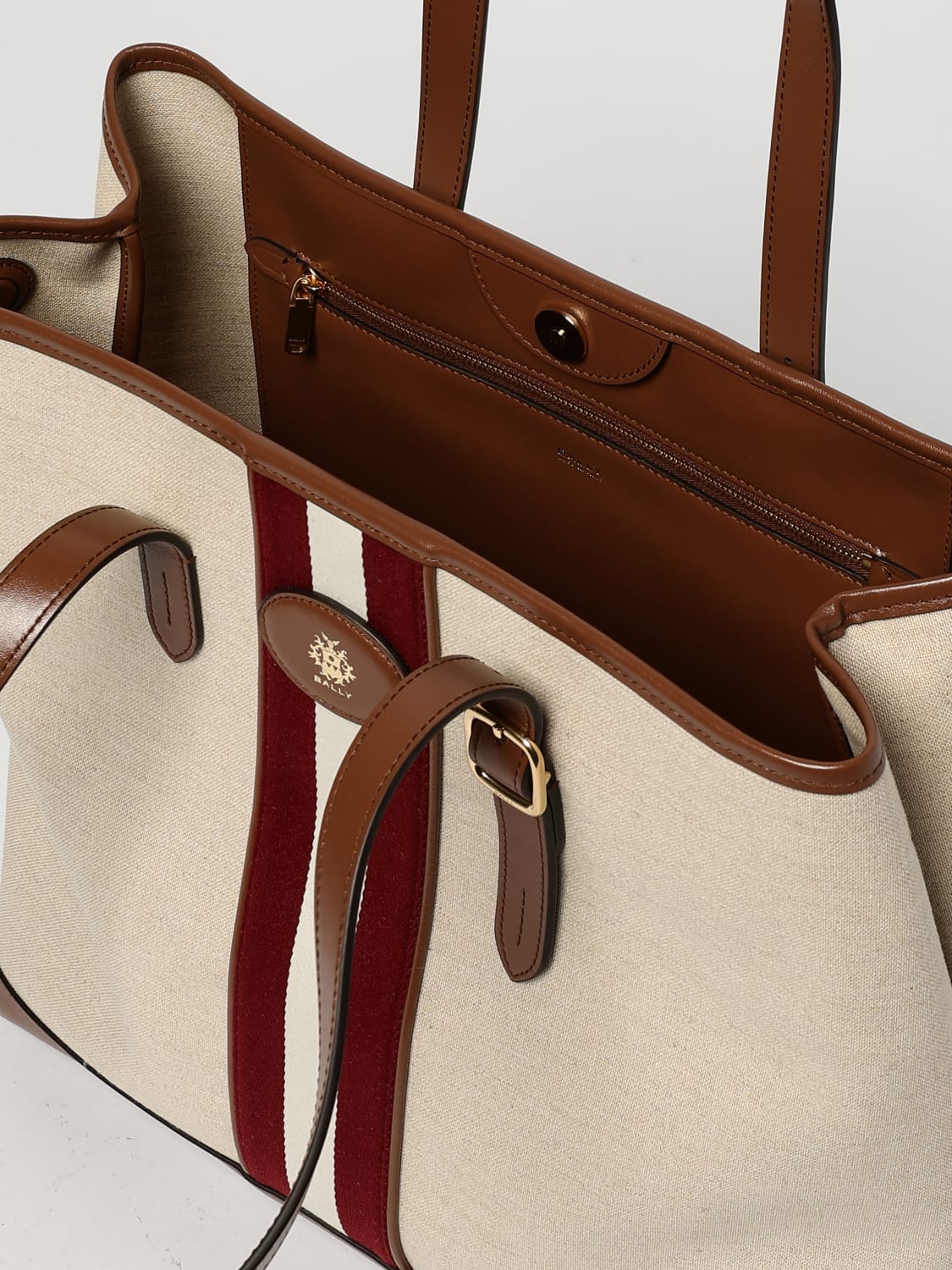 BALLY: Shoulder bag woman - Ecru | Bally tote bags