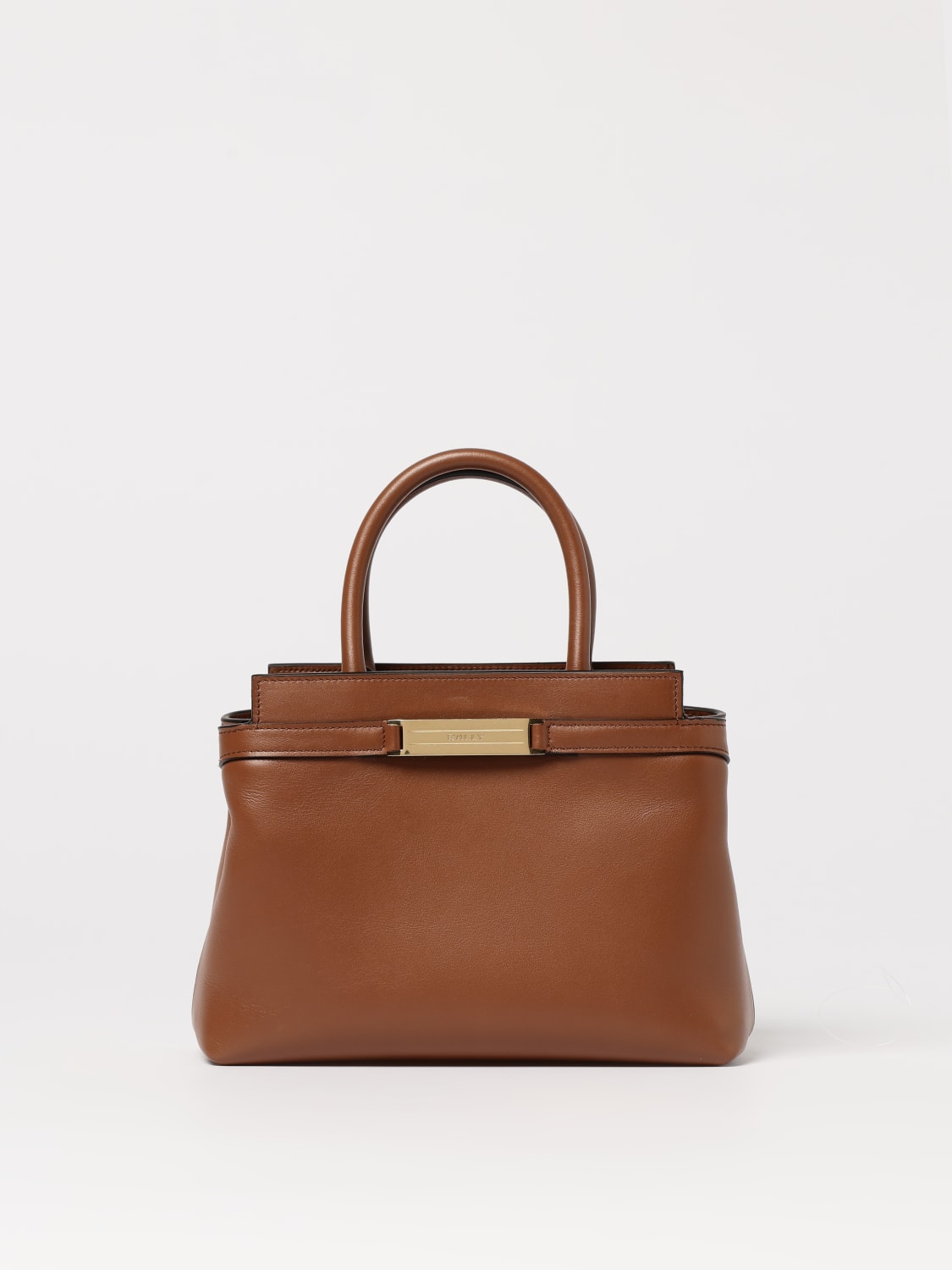 BALLY BORSA MINI: Borsa Deco Small Bally in pelle , Marrone - Img 1