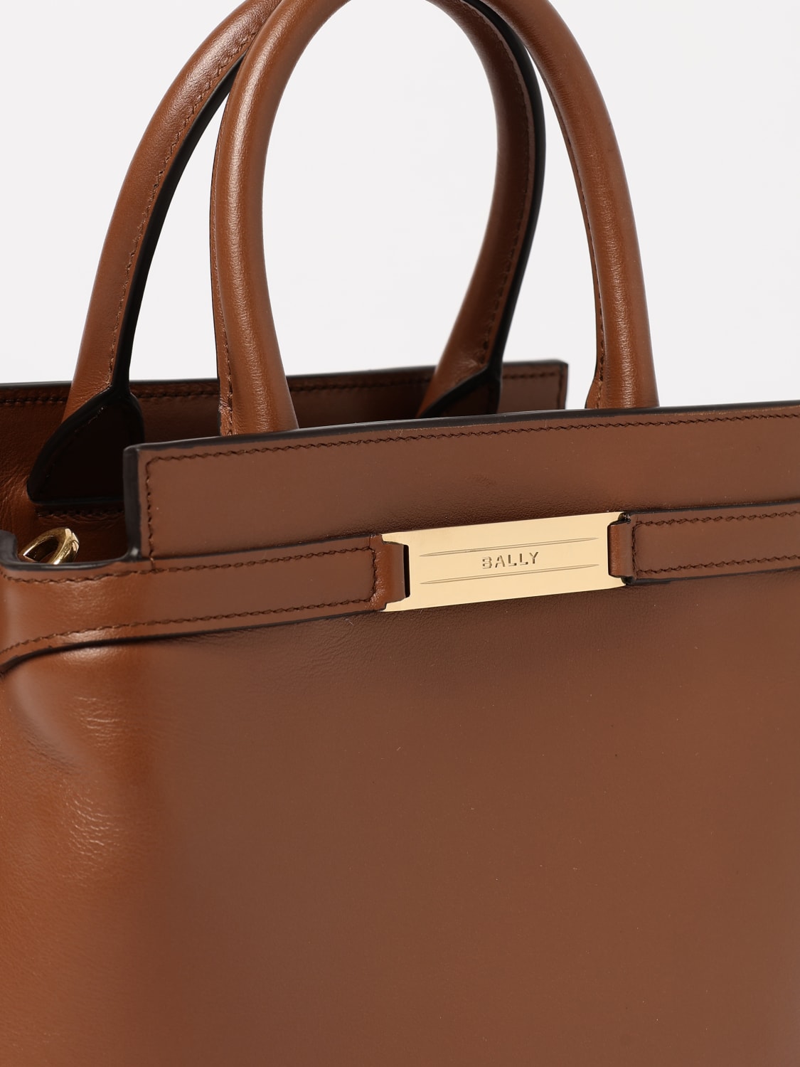 BALLY BORSA MINI: Borsa Deco Small Bally in pelle , Marrone - Img 4