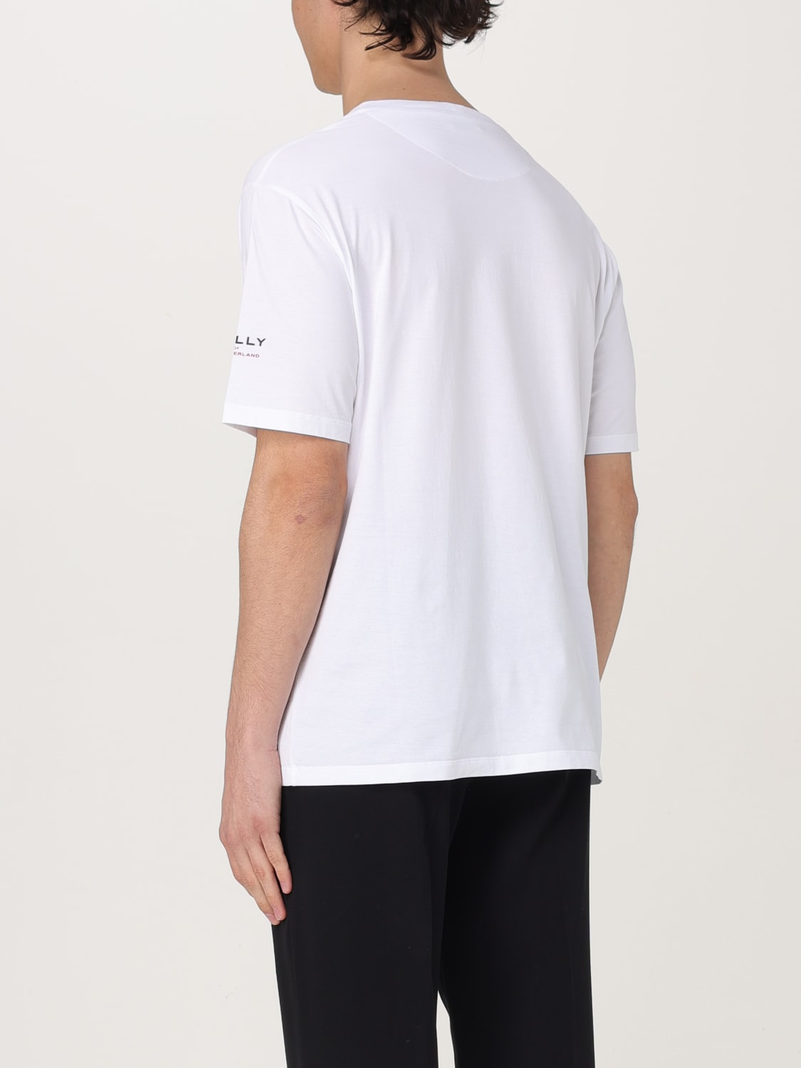 BALLY T-SHIRT: T-shirt in cotone con logo Bally, Bianco - Img 3