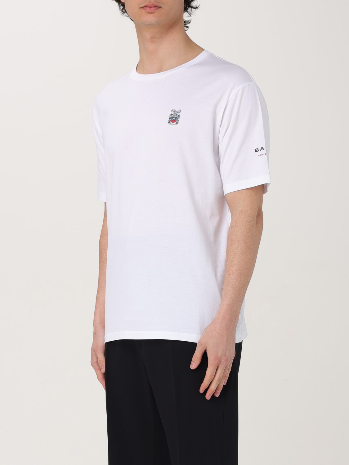 BALLY T-SHIRT: T-shirt in cotone con logo Bally, Bianco - Img 4