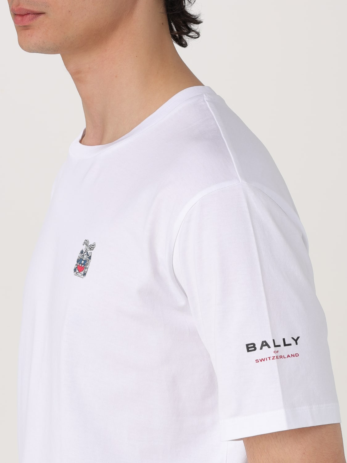 BALLY T-SHIRT: T-shirt in cotone con logo Bally, Bianco - Img 5