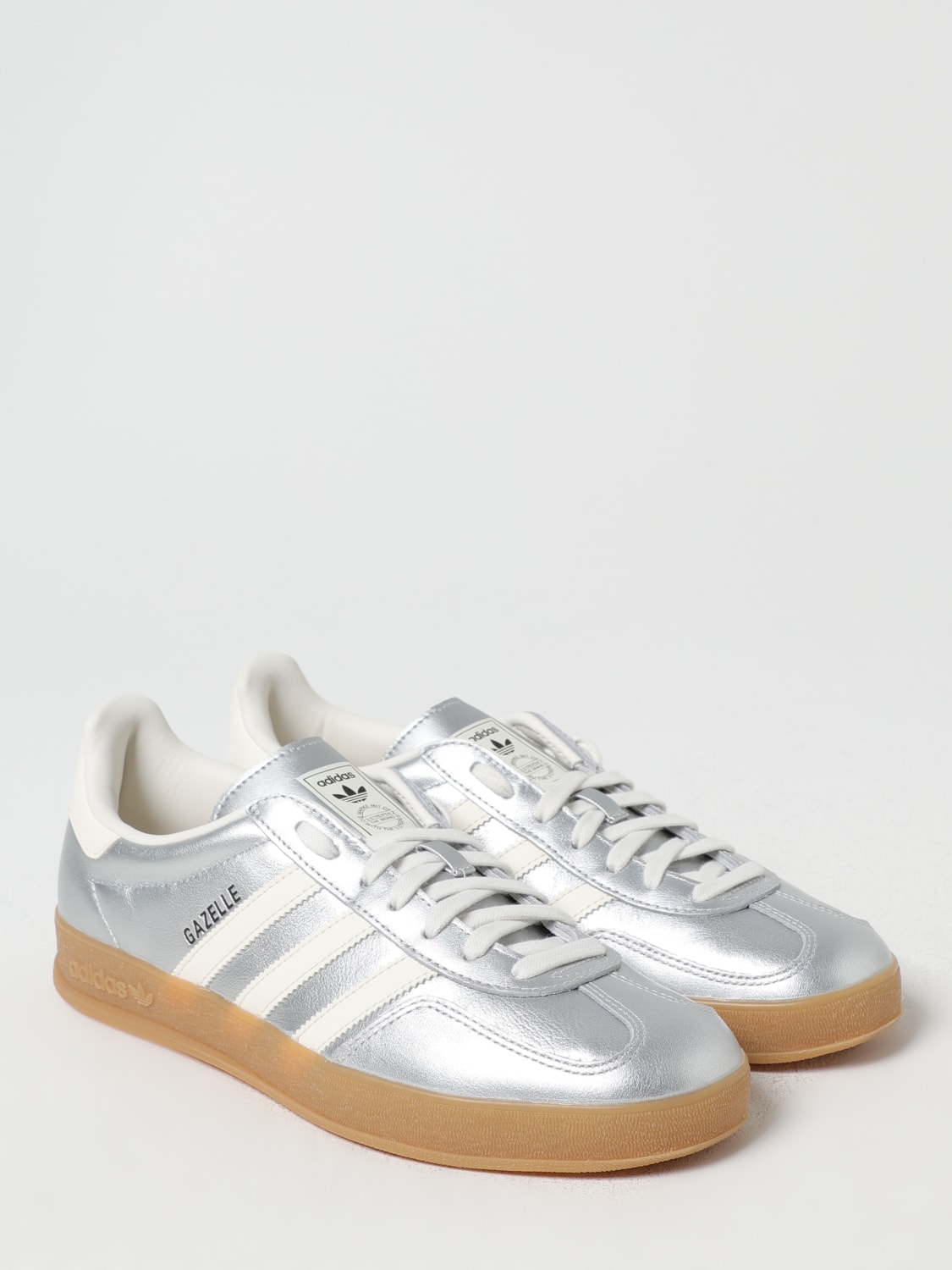スニーカー ADIDAS Men Sneakers JR1206 SILVMT SILVER Adidas Originals Gazelle Indoor Silver Metallic Core White