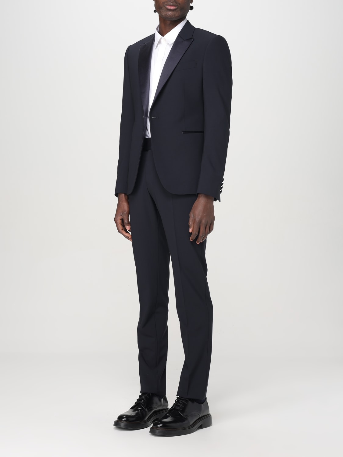 EMPORIO ARMANI 西服套装: 西服套装 男士 Emporio Armani, 海军蓝 - Img 4