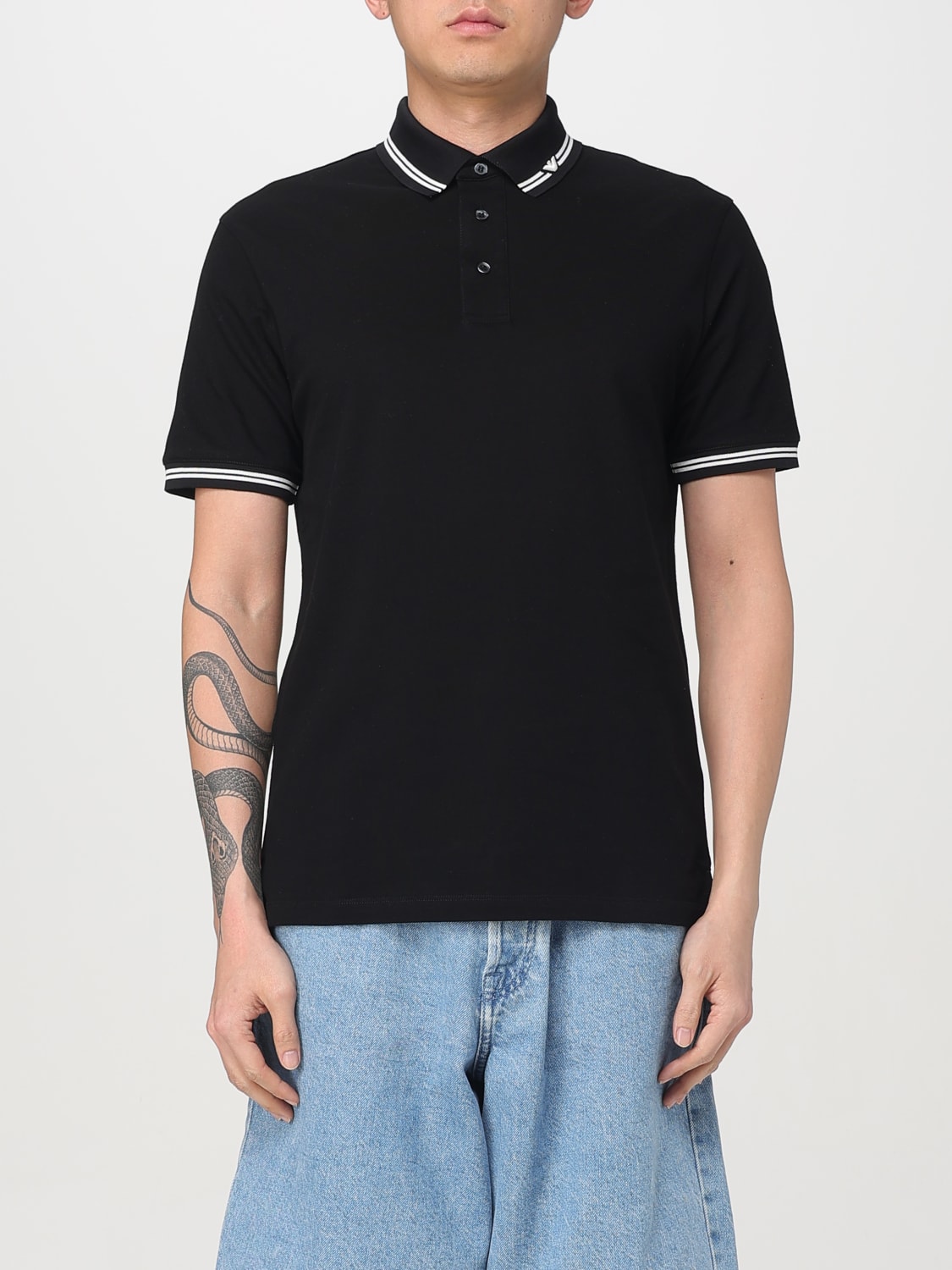 Tシャツ・カットソー EMPORIO ARMANI SS25 POLO (EM000852AF12955 FC188) EMPORIO ARMANI: Polo shirt men - Black | Emporio Armani polo