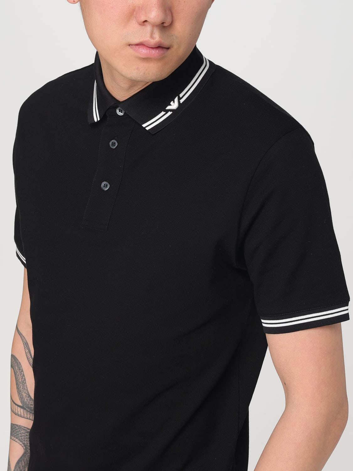 Tシャツ・カットソー EMPORIO ARMANI SS25 POLO (EM000852AF12955 FC188) EMPORIO ARMANI: Polo shirt men - Black | Emporio Armani polo