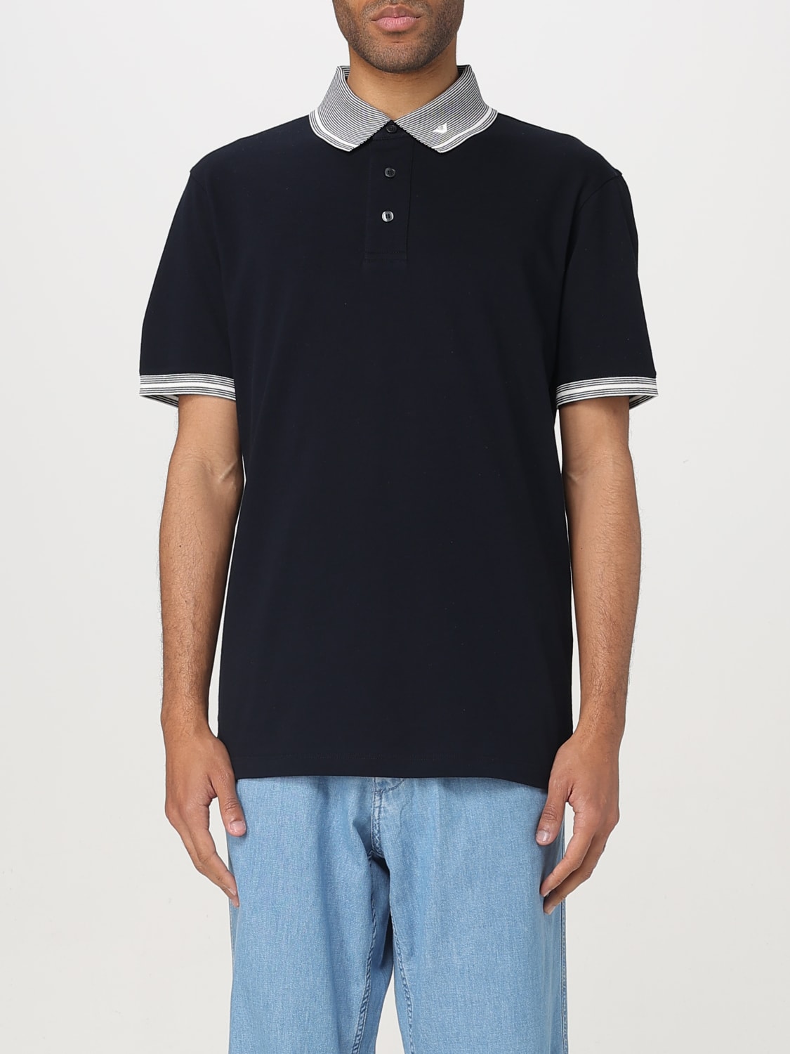 EMPORIO ARMANI POLO: Polo Emporio Armani in cotone , Blue - Img 1