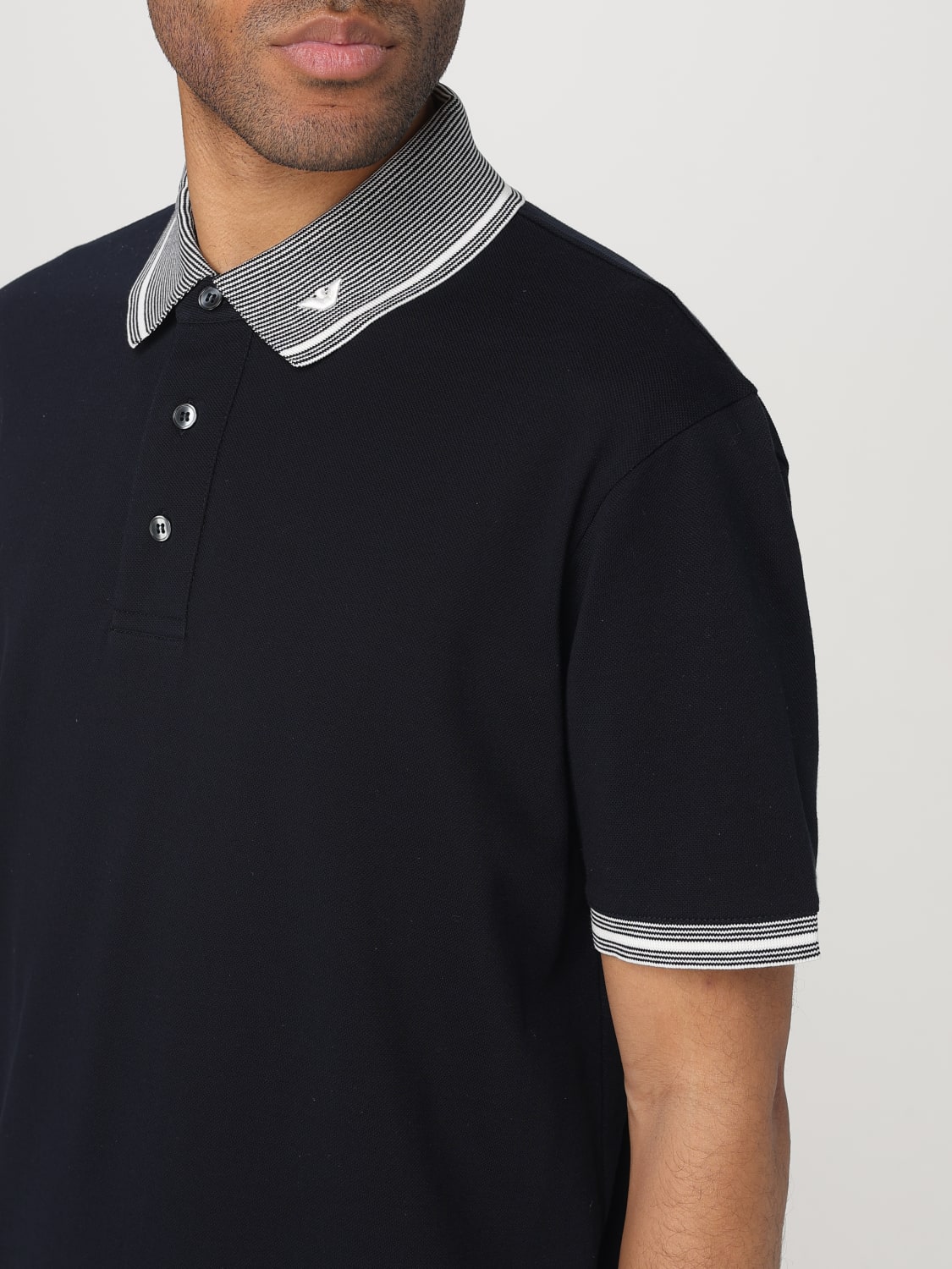 EMPORIO ARMANI POLO: Polo Emporio Armani in cotone , Blue - Img 3