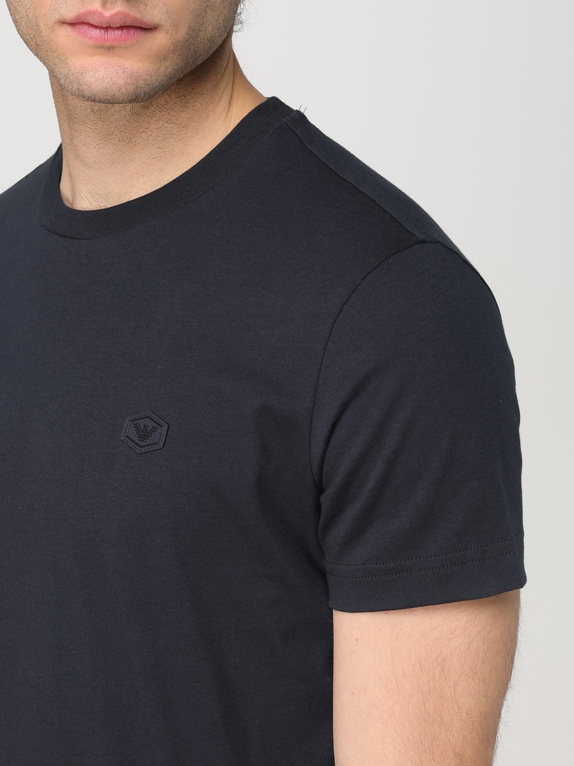 EMPORIO ARMANI T-SHIRT: T-shirt men Emporio Armani, Blue - Img 3