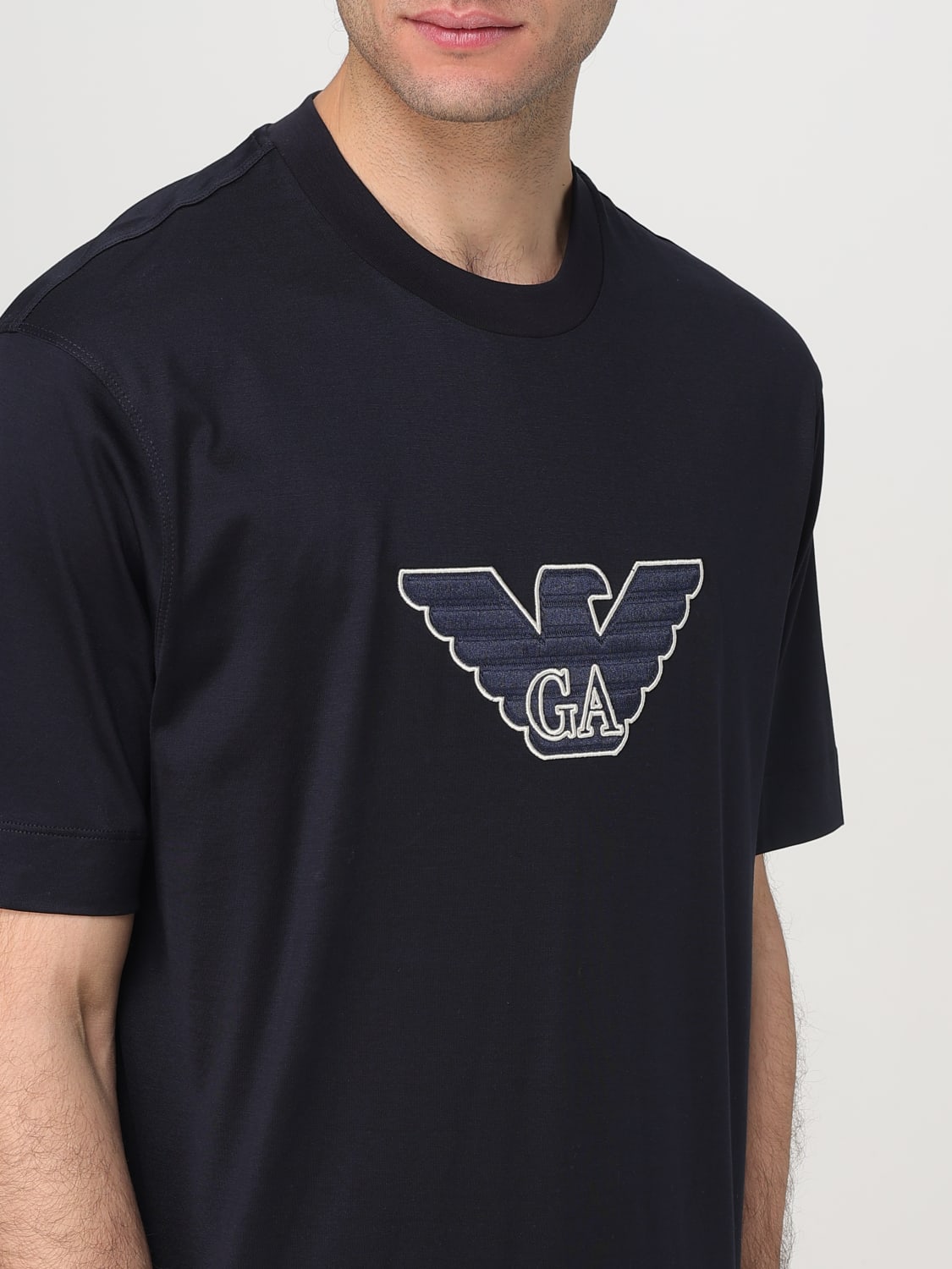 EMPORIO ARMANI: T-shirt herren - Blau | Emporio Armani T