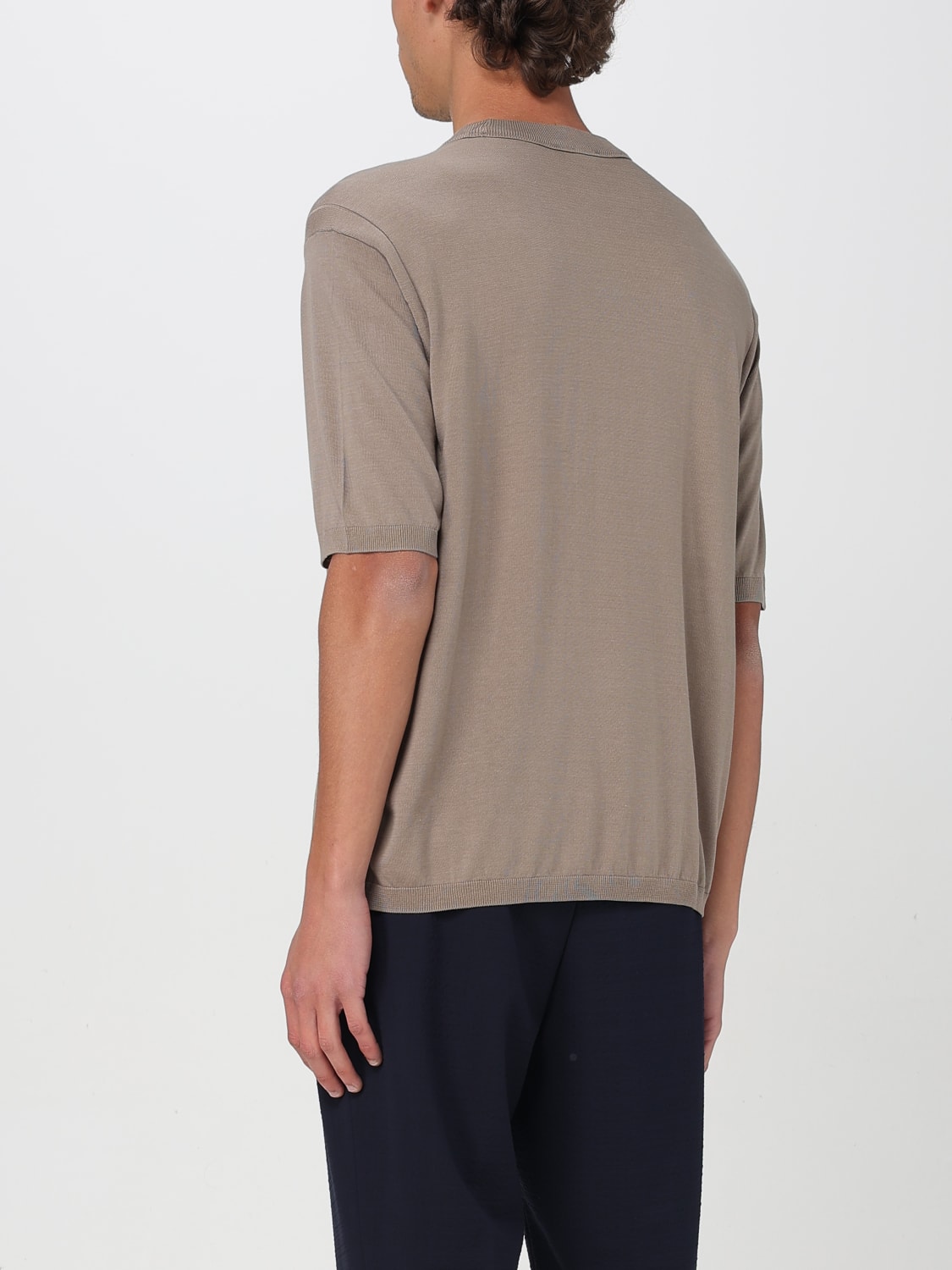 EMPORIO ARMANI T-SHIRT: Emporio Armani cotton blend t-shirt, Brown - Img 2