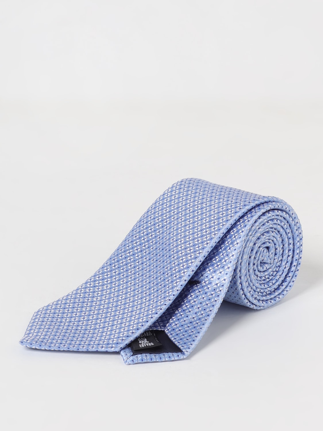 EMPORIO ARMANI TIE: Tie men Emporio Armani, Gnawed Blue - Img 1