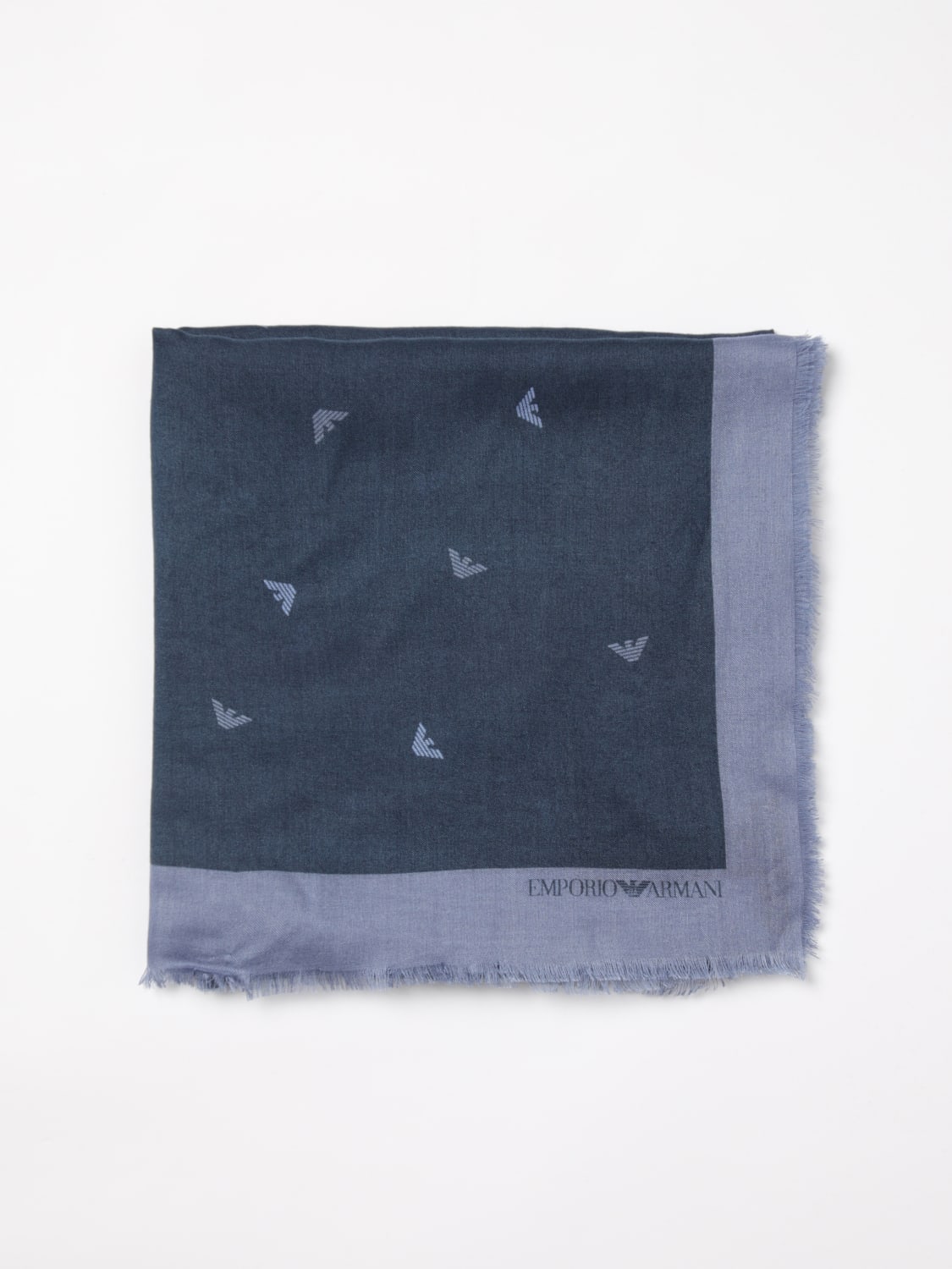 EMPORIO ARMANI SCARF: Neck scarf men Emporio Armani, Blue - Img 1