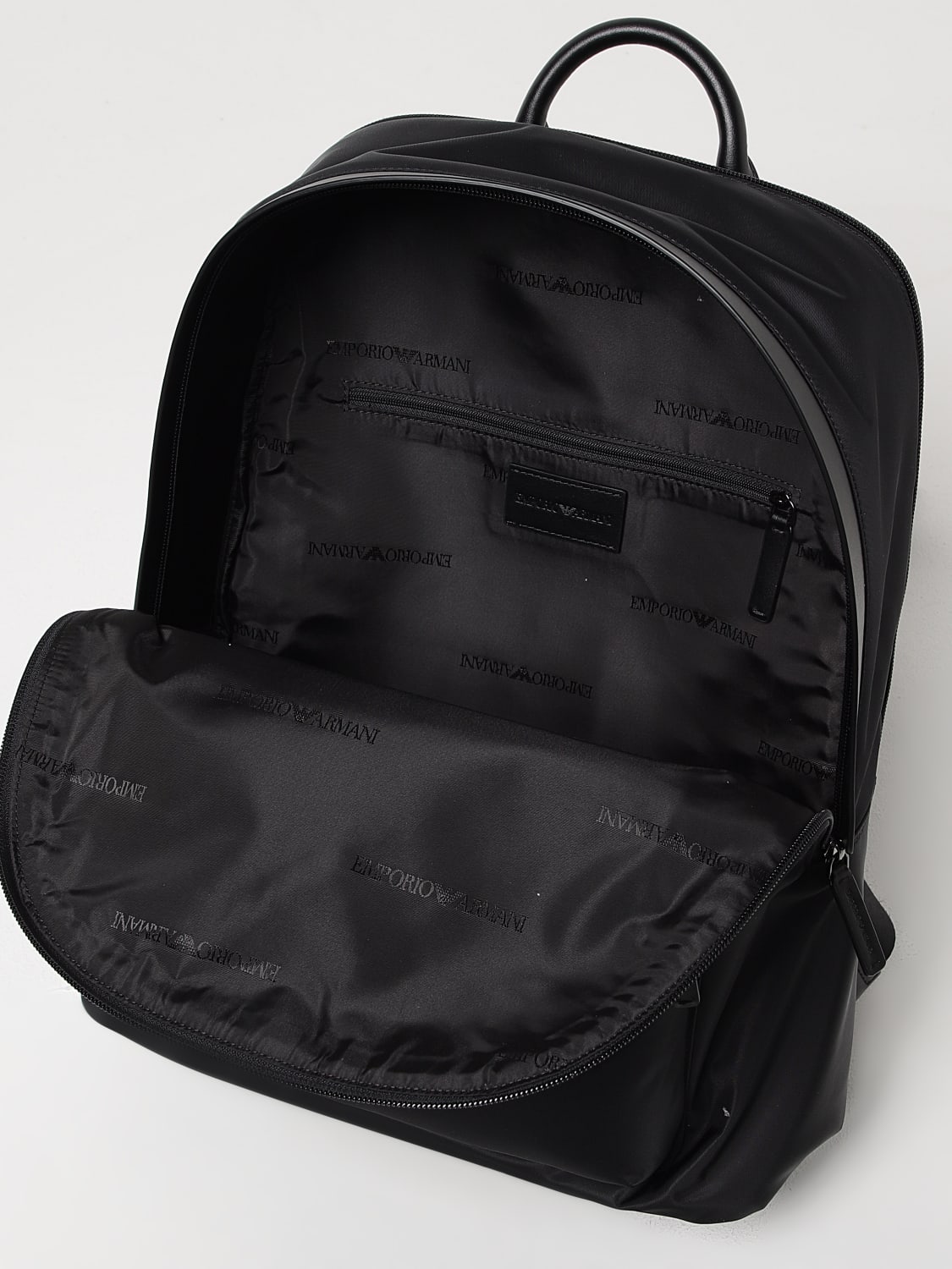 EMPORIO ARMANI ZAINO: Zaino Emporio Armani in nylon riciclato , Nero - Img 4