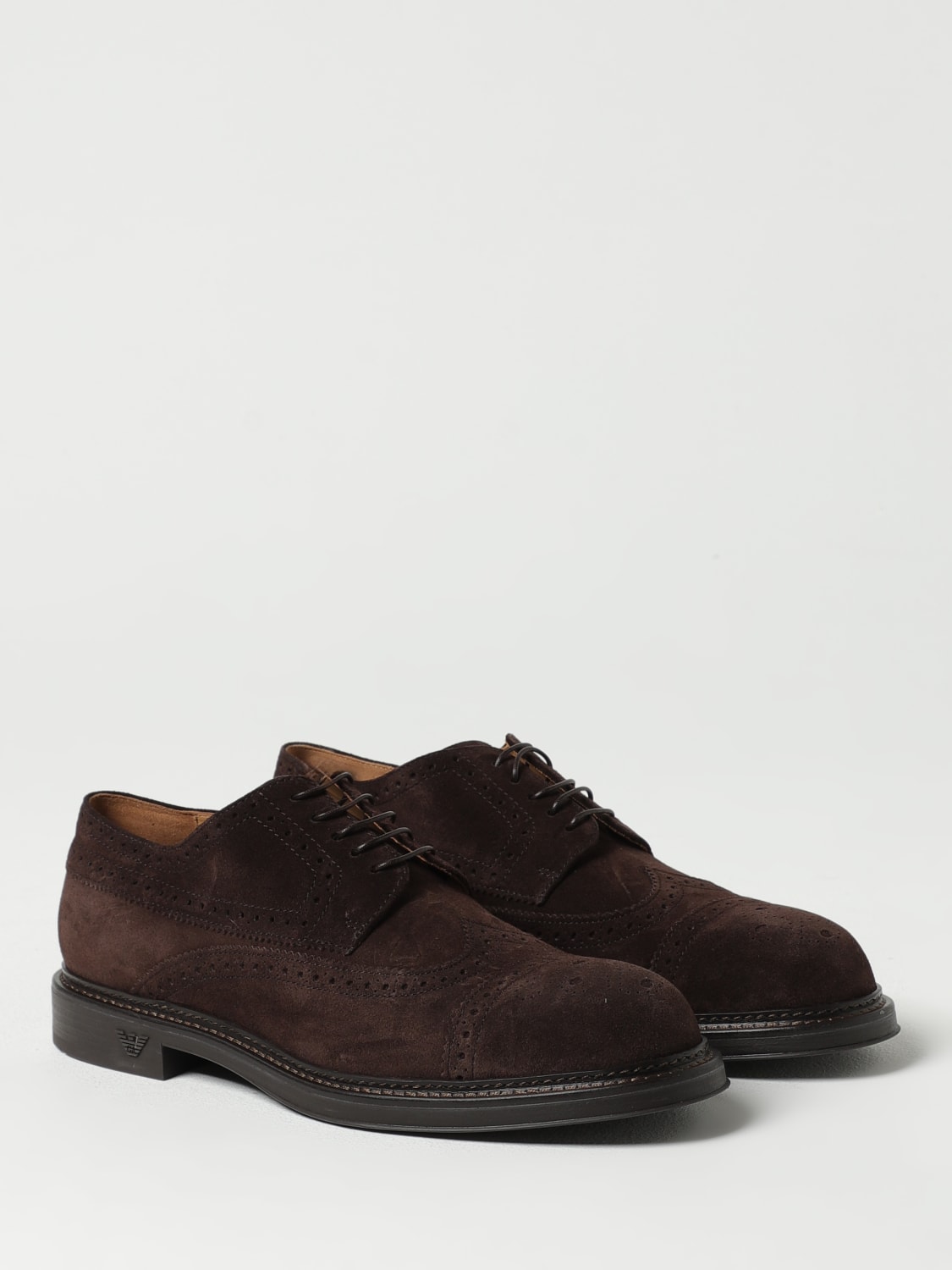 EMPORIO ARMANI CHAUSSURES DE VILLE: Chaussures homme Emporio Armani, Marron - Img 2