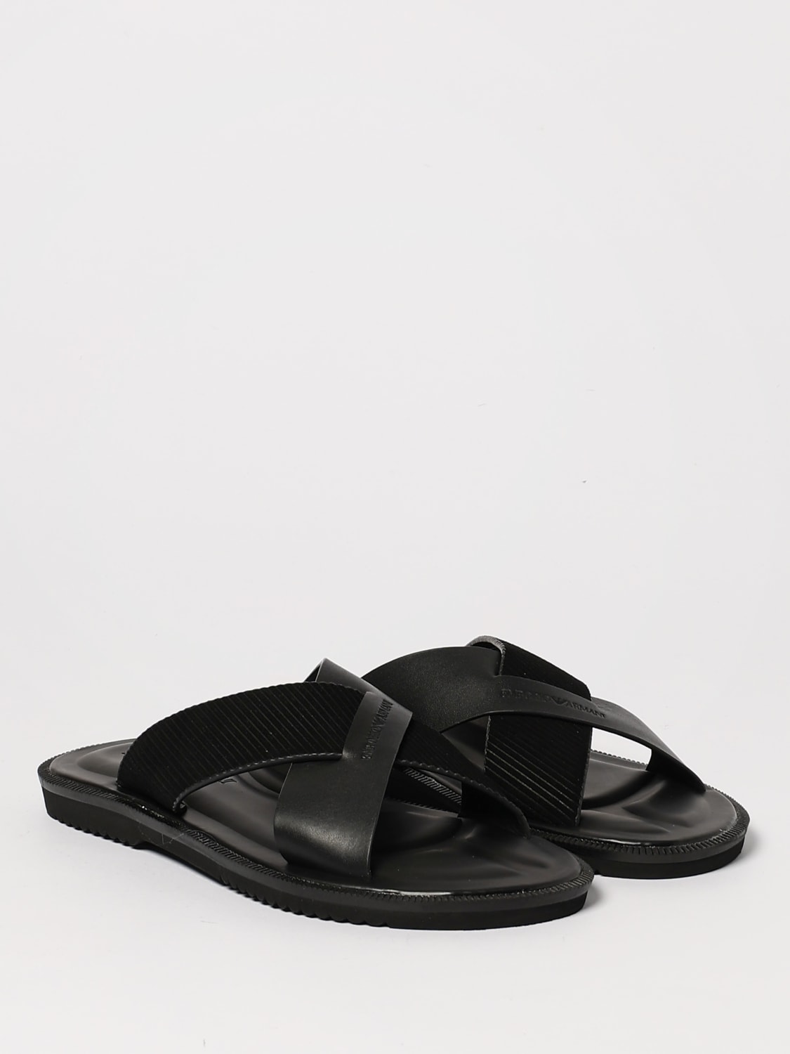 サンダル EMPORIO ARMANI Men Sandals Black X4P124XR340 K001 EMPORIO ARMANI: Shoes men - Black | Emporio Armani sandals